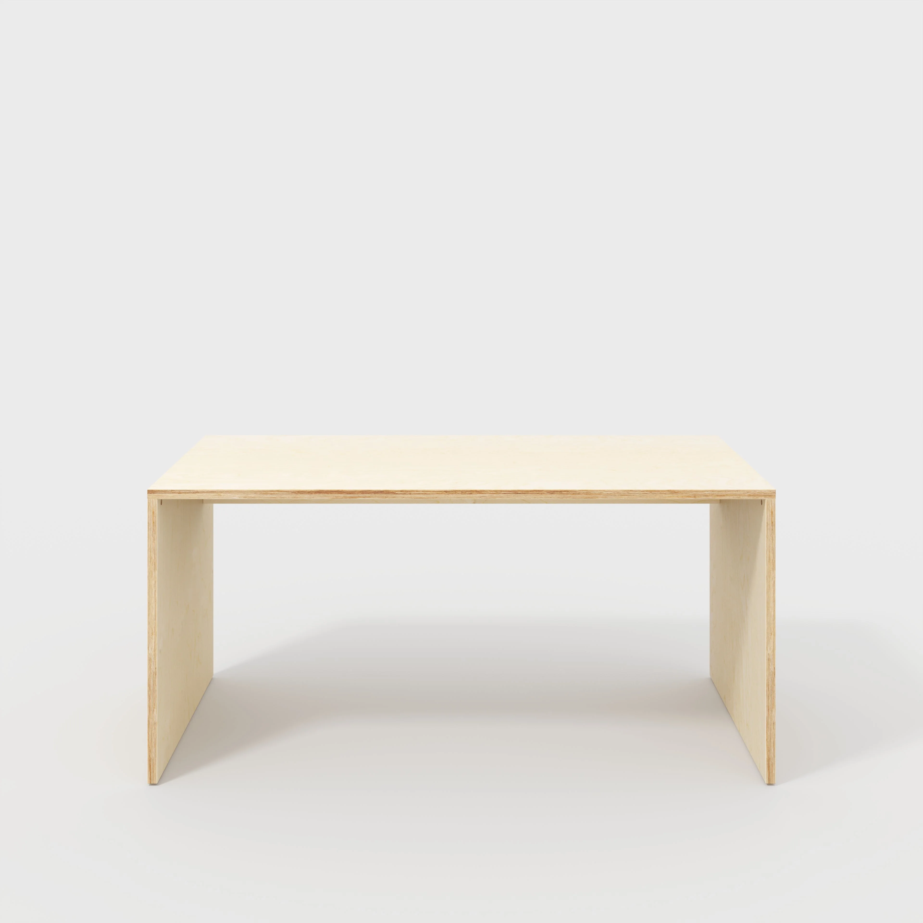 Plywood Desk with Solid Sides - Plywood Birch - 1600(w) x 800(d) x 750(h)
