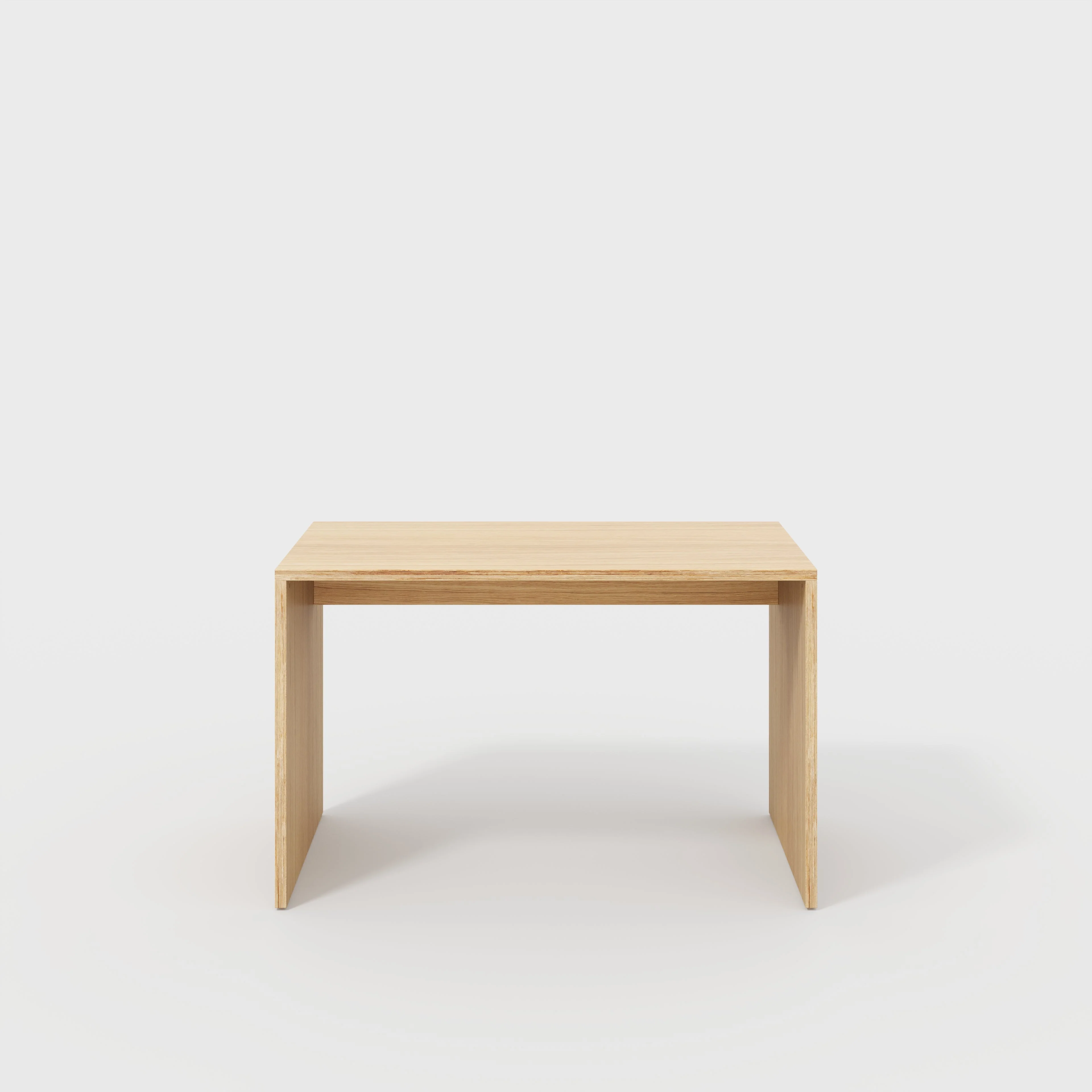 Plywood Desk with Solid Sides - Plywood Oak - 1200(w) x 600(d) x 750(h)