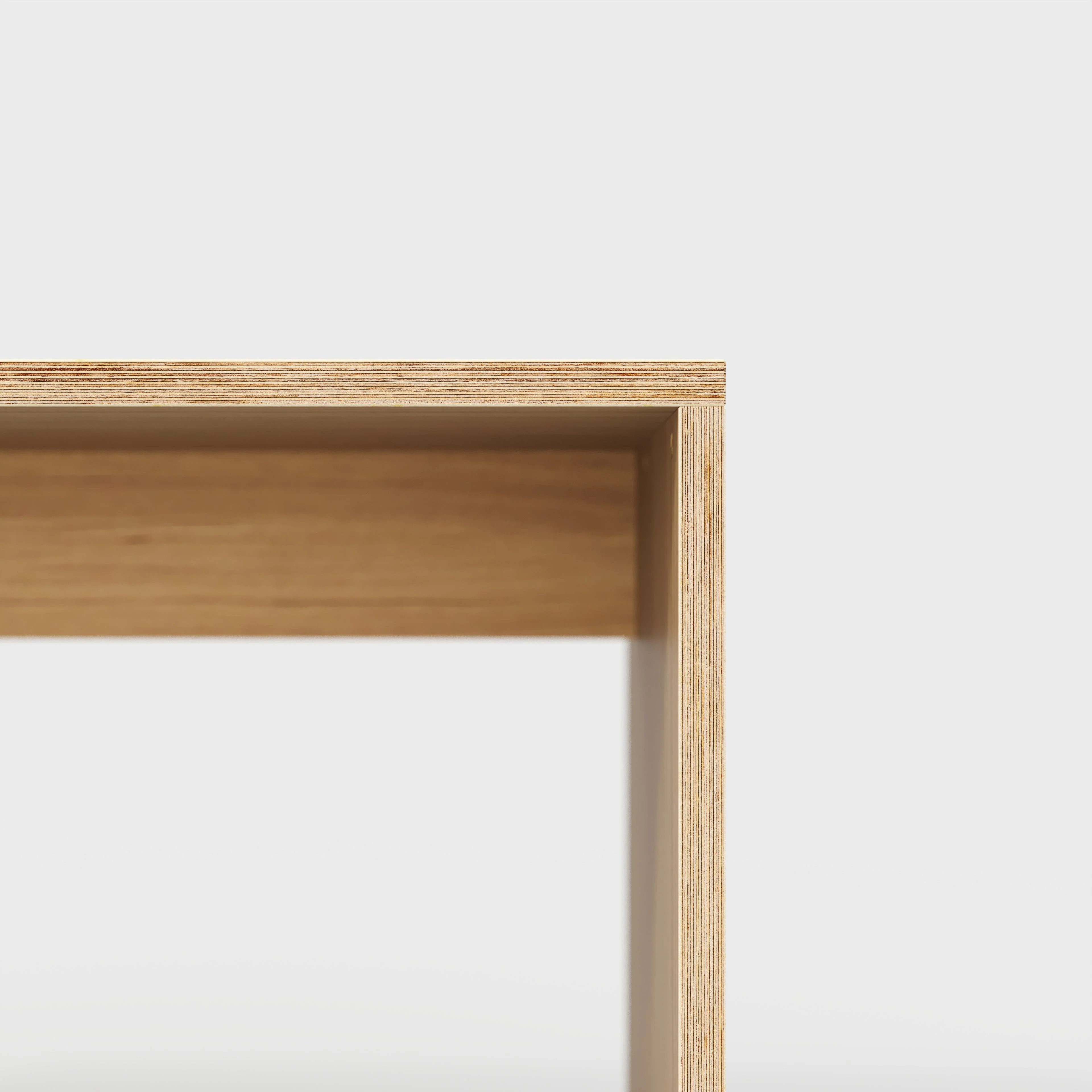 Plywood Desk with Solid Sides - Plywood Oak - 1200(w) x 600(d) x 750(h) - Image 4
