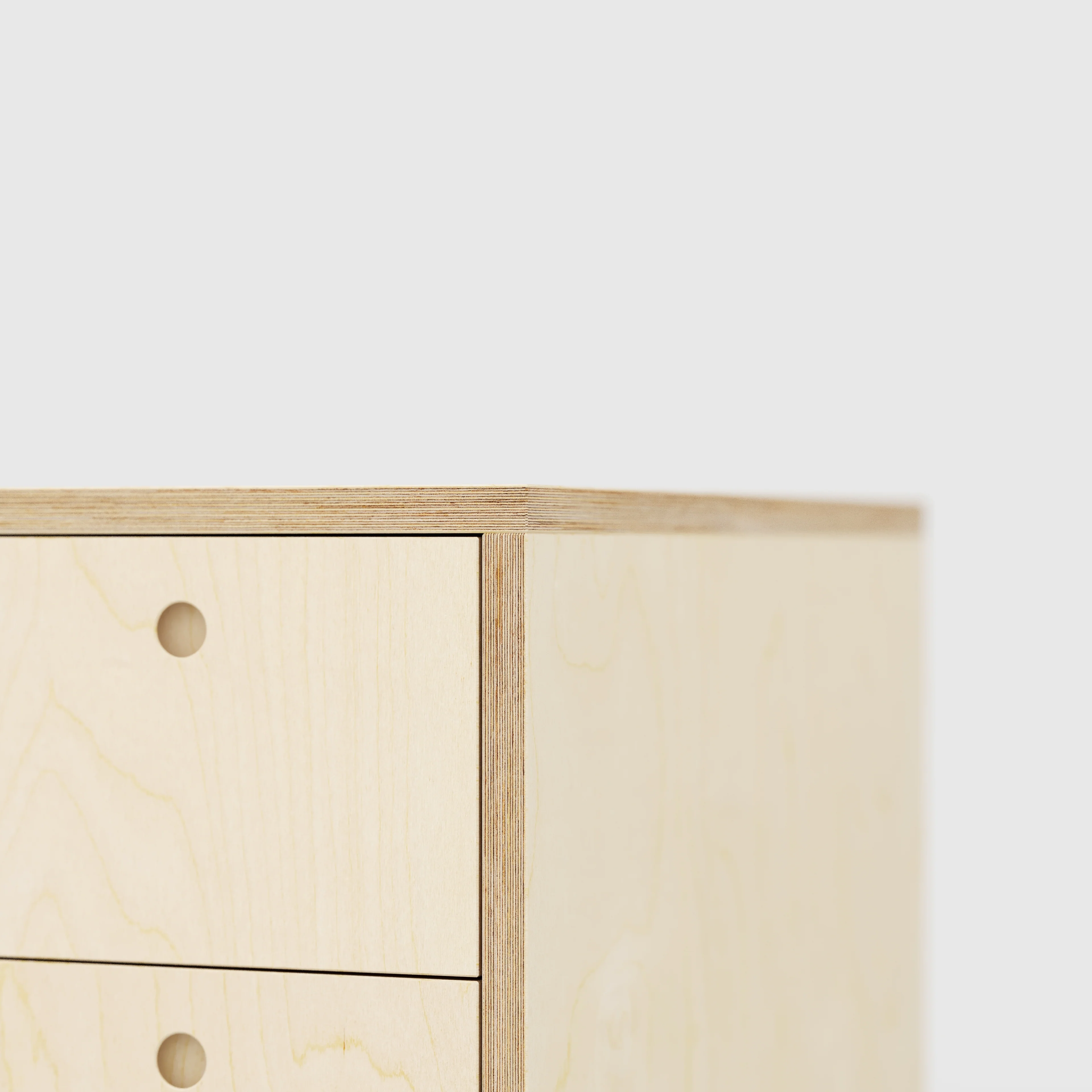 Plywood Desk with Storage Type 1 RH - Drawers - Plywood Birch - 1600(w) x 800(d) x 750(h) - Image 4