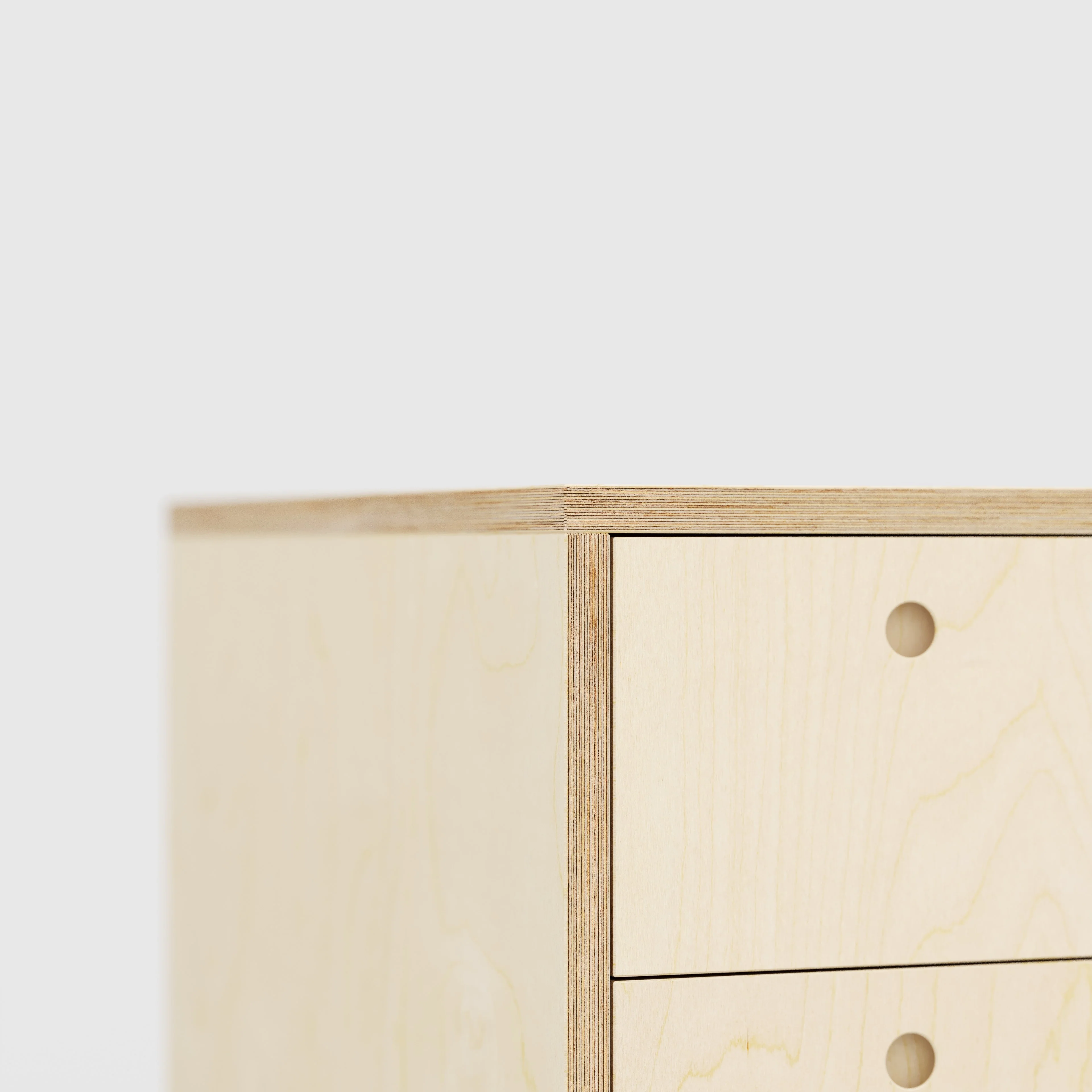 Plywood Desk with Storage Type 2 - Drawers - Plywood Birch - 1600(w) x 800(d) x 750(h) - Image 4