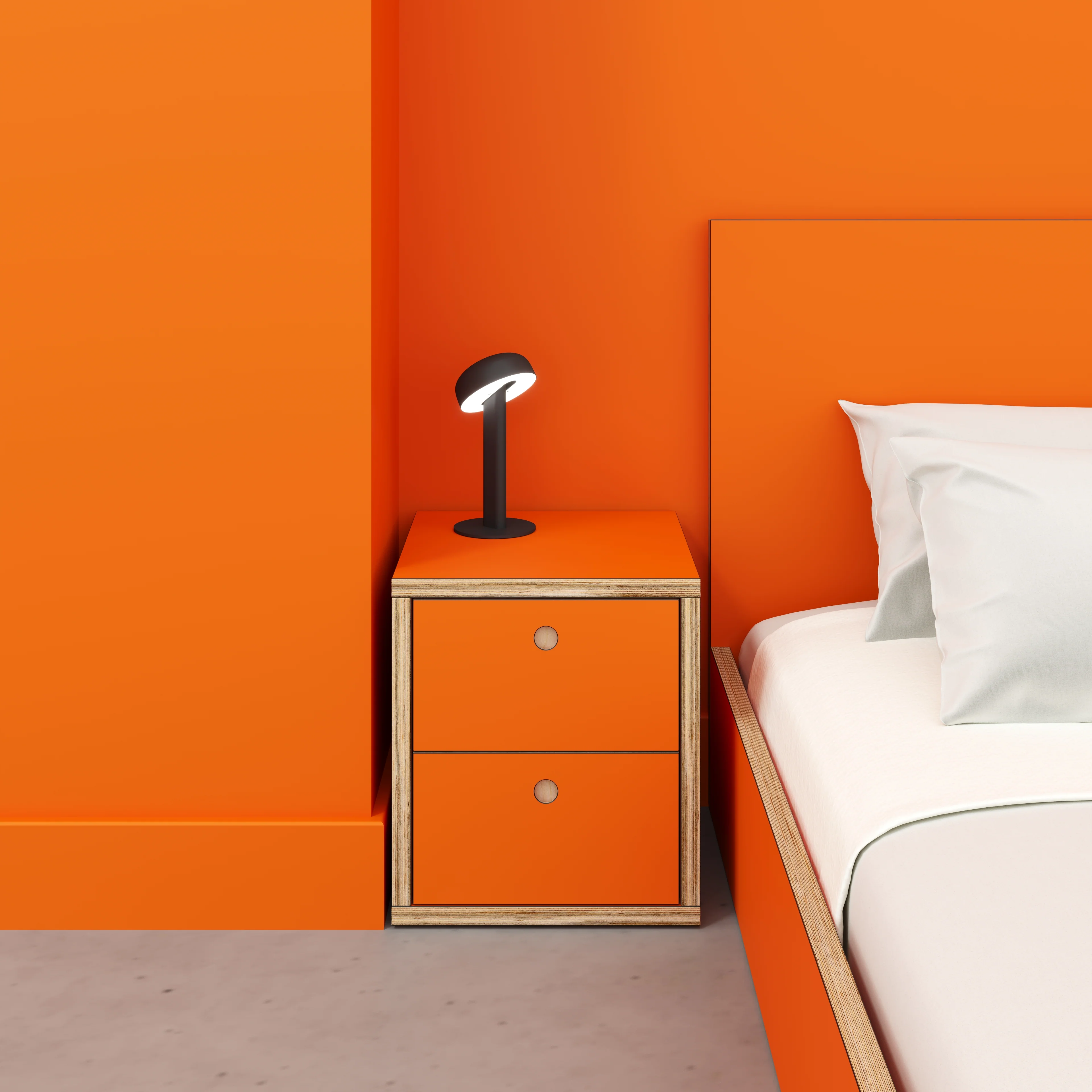 Plywood Drawer Unit - Formica Levante Orange - 400(w) x 400(d) x 450(h) - Image 2