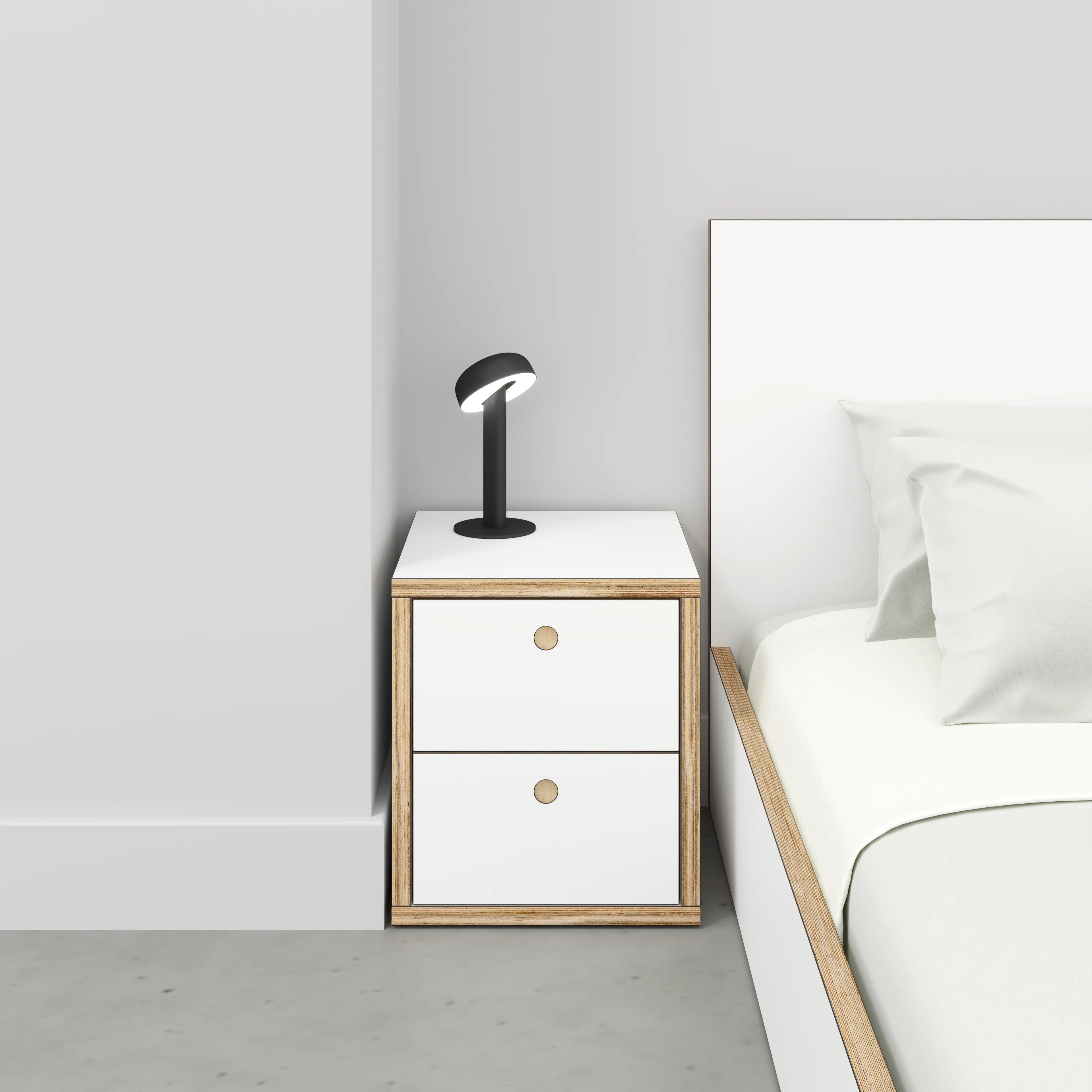 Plywood Drawer Unit - Formica White - 400(w) x 400(d) x 450(h) - Image 2