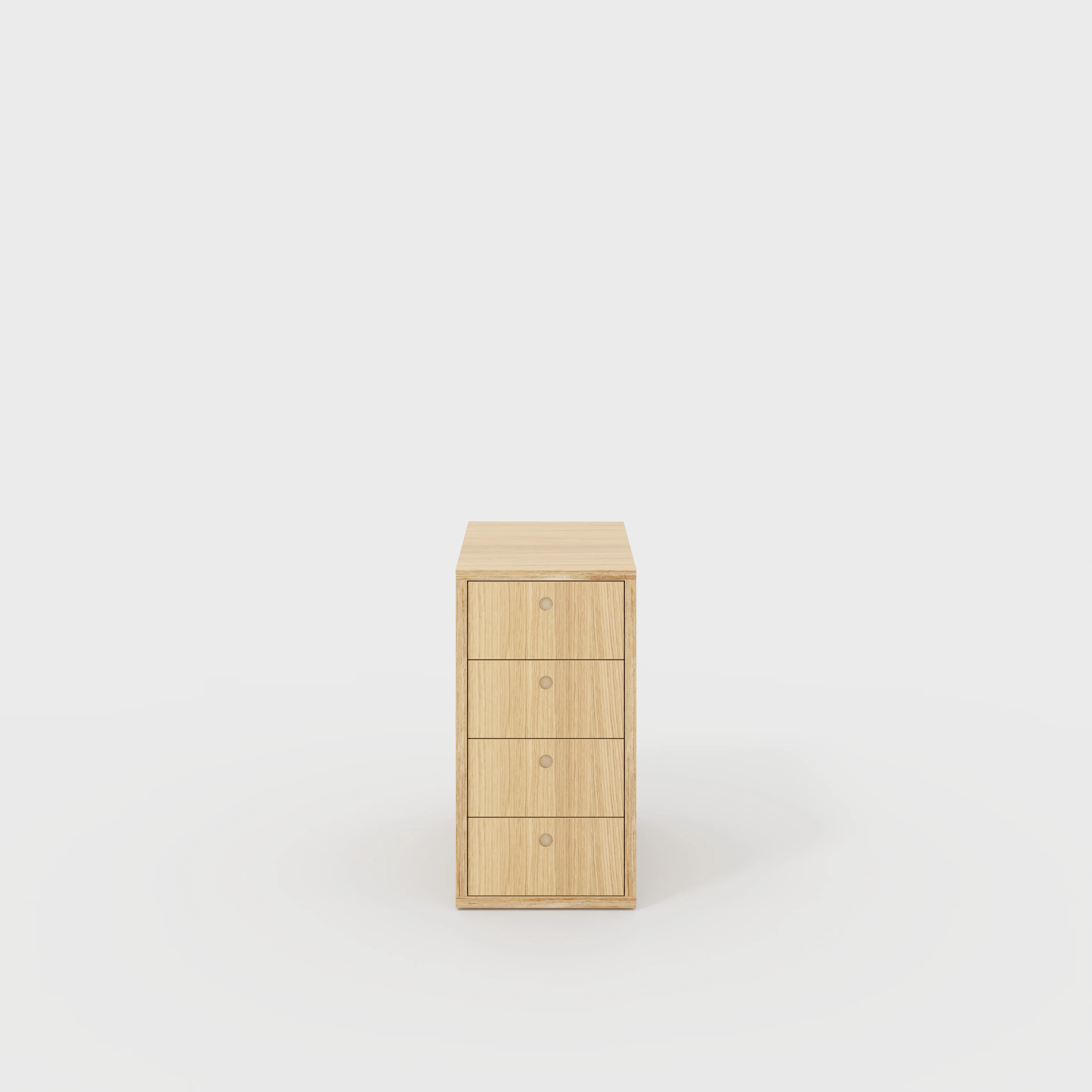 Plywood Drawer Unit - Plywood Oak - 400(w) x 600(d) x 750(h)