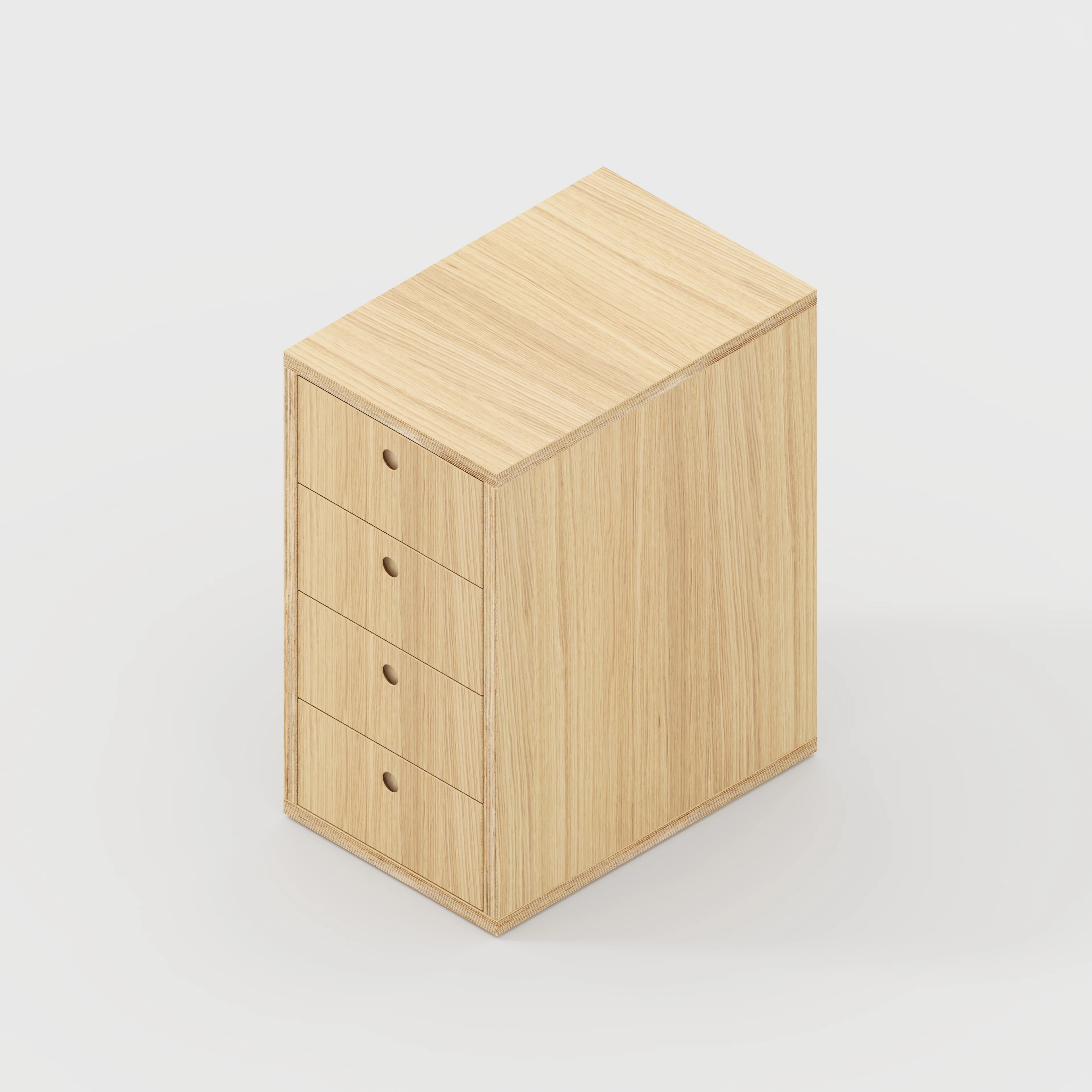 Plywood Drawer Unit - Plywood Oak - 400(w) x 600(d) x 750(h) - Image 4