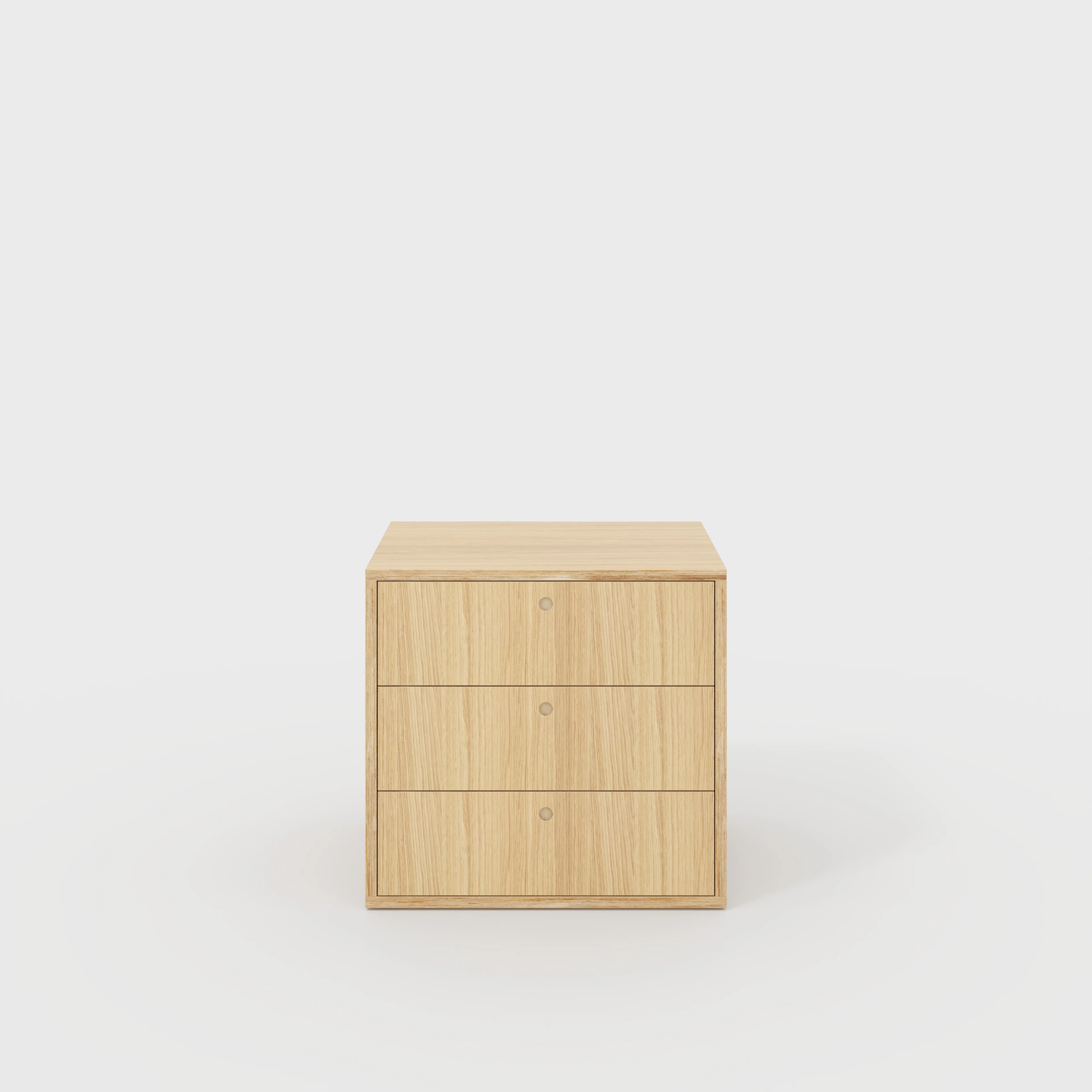 Plywood Drawer Unit - Plywood Oak - 800(w) x 600(d) x 750(h)
