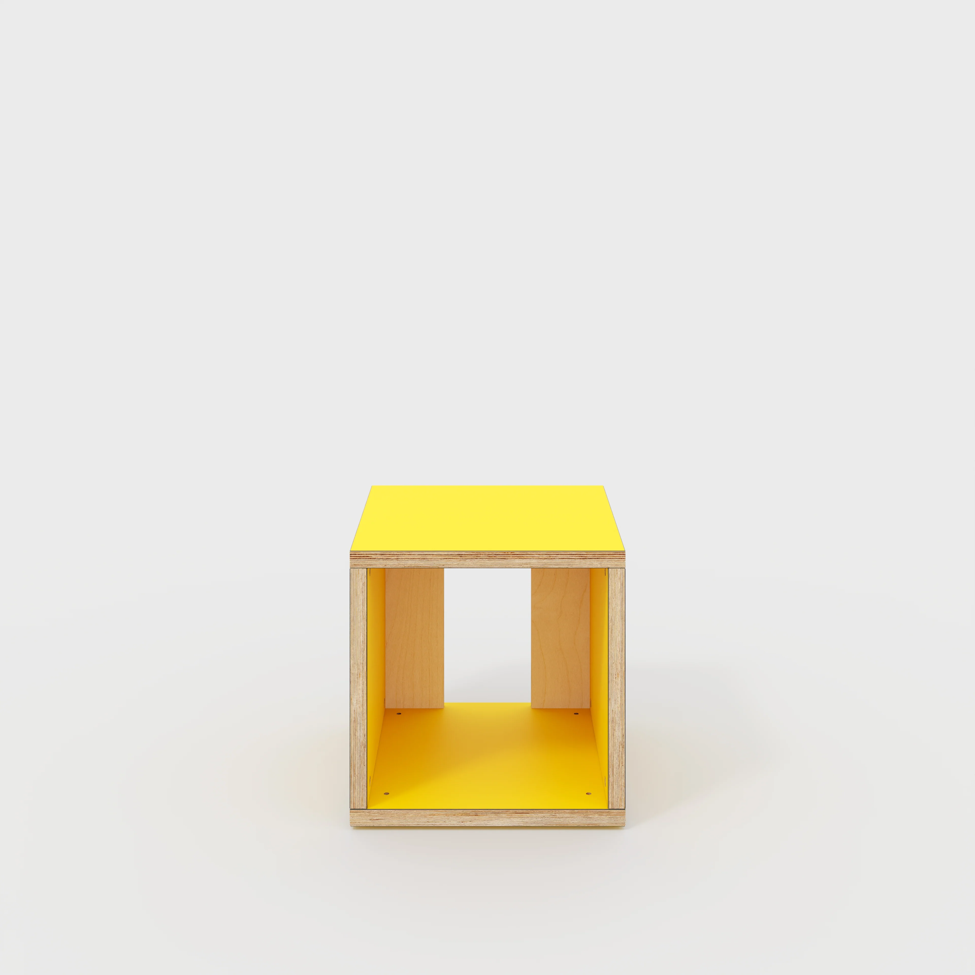 Plywood Open Shelves - Formica Chrome Yellow - 400(w) x 400(d) x 400(h)