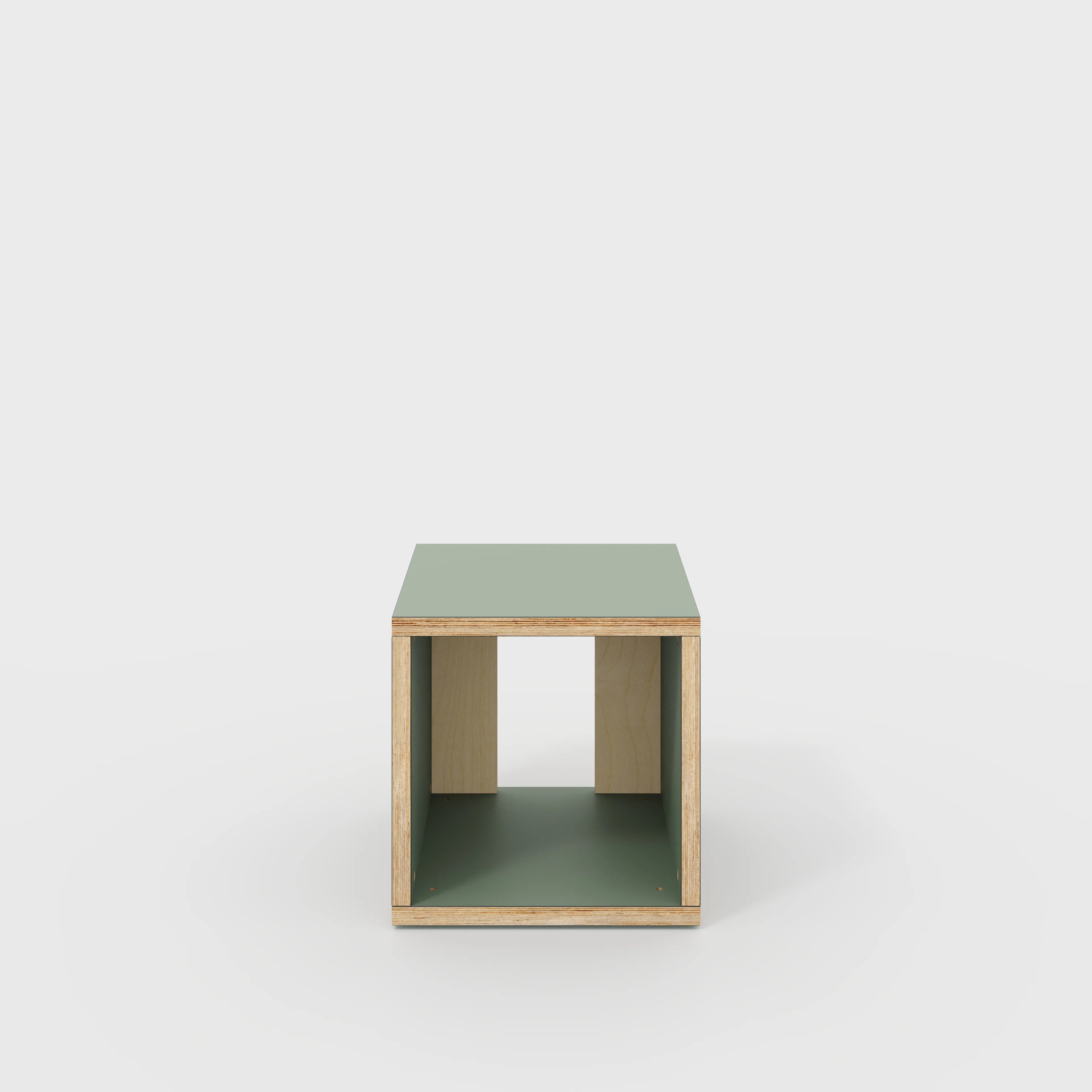 Plywood Open Shelves - Formica Green Slate - 400(w) x 400(d) x 400(h)