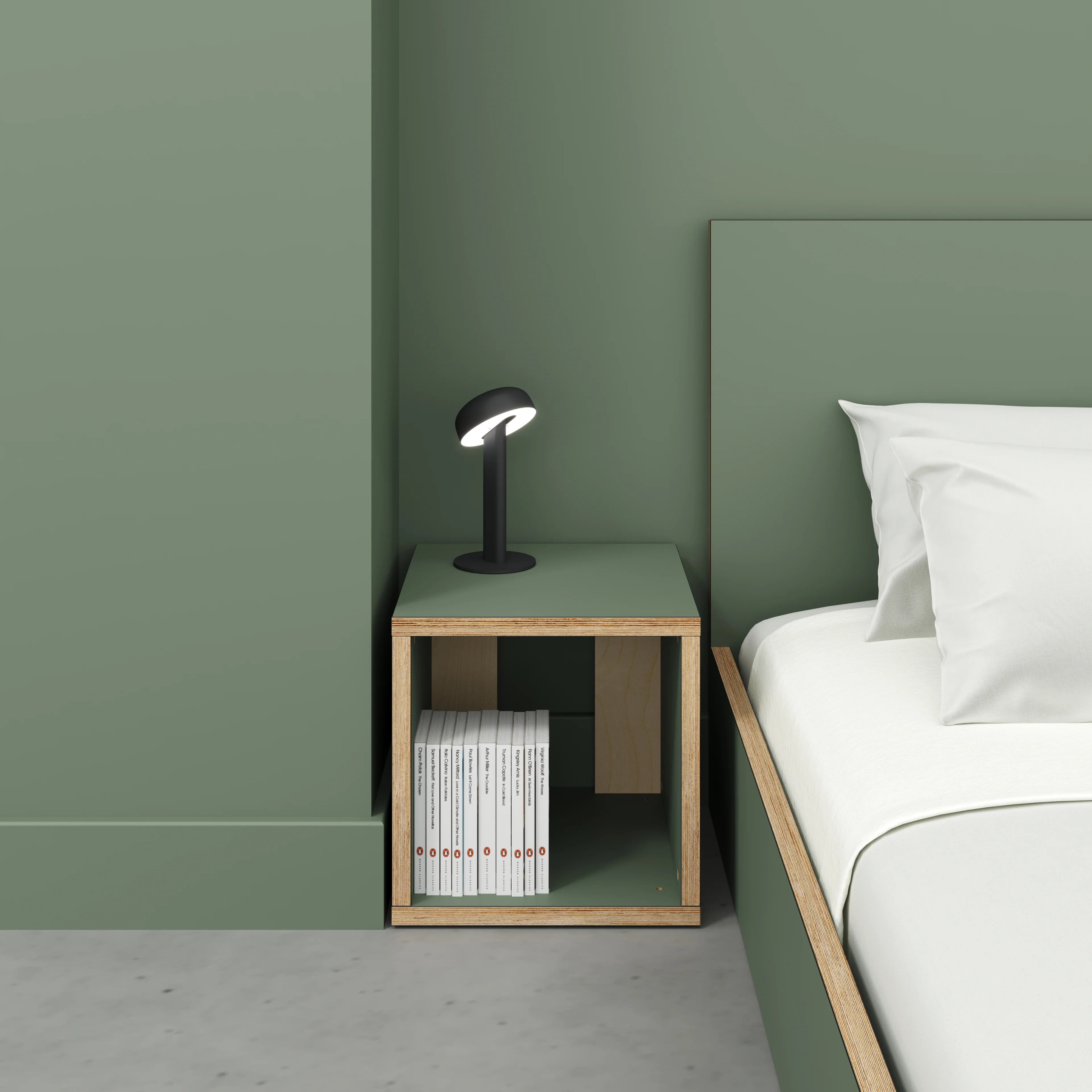 Plywood Open Shelves - Formica Green Slate - 400(w) x 400(d) x 400(h) - Image 2