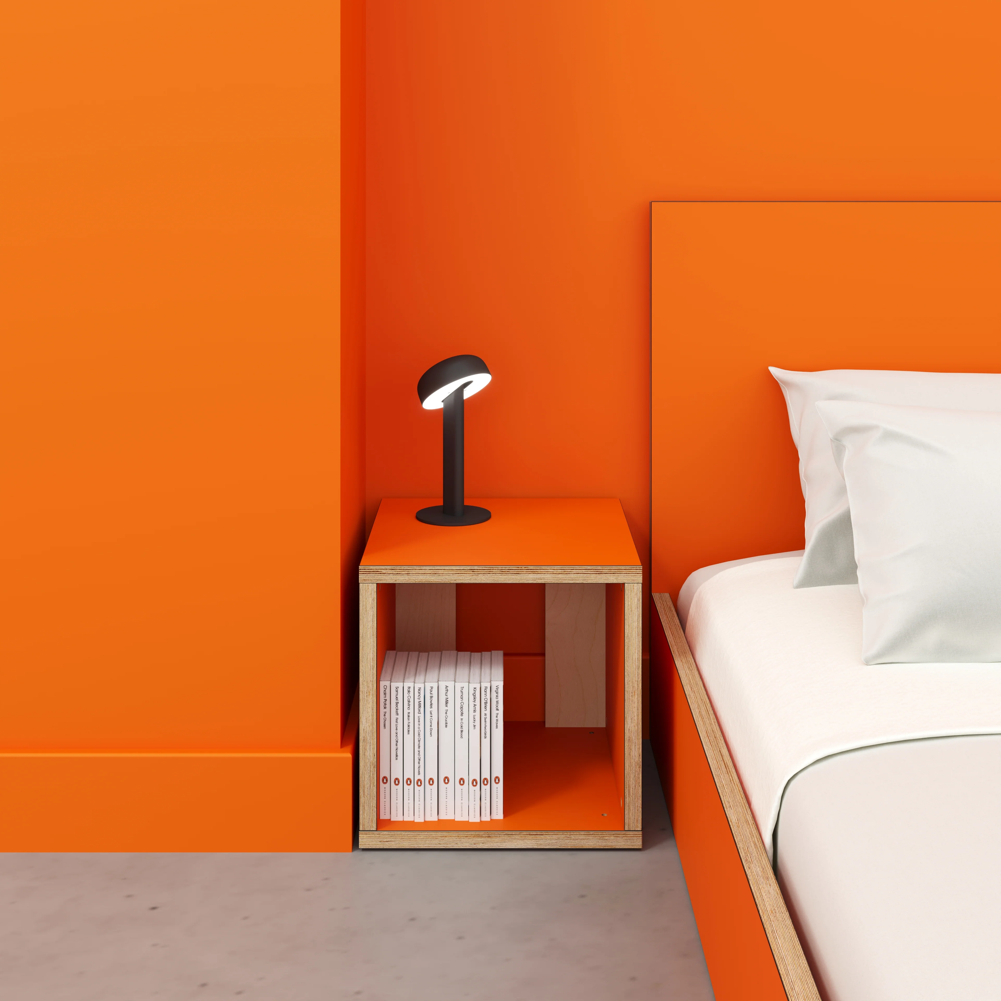 Plywood Open Shelves - Formica Levante Orange - 400(w) x 400(d) x 400(h) - Image 2