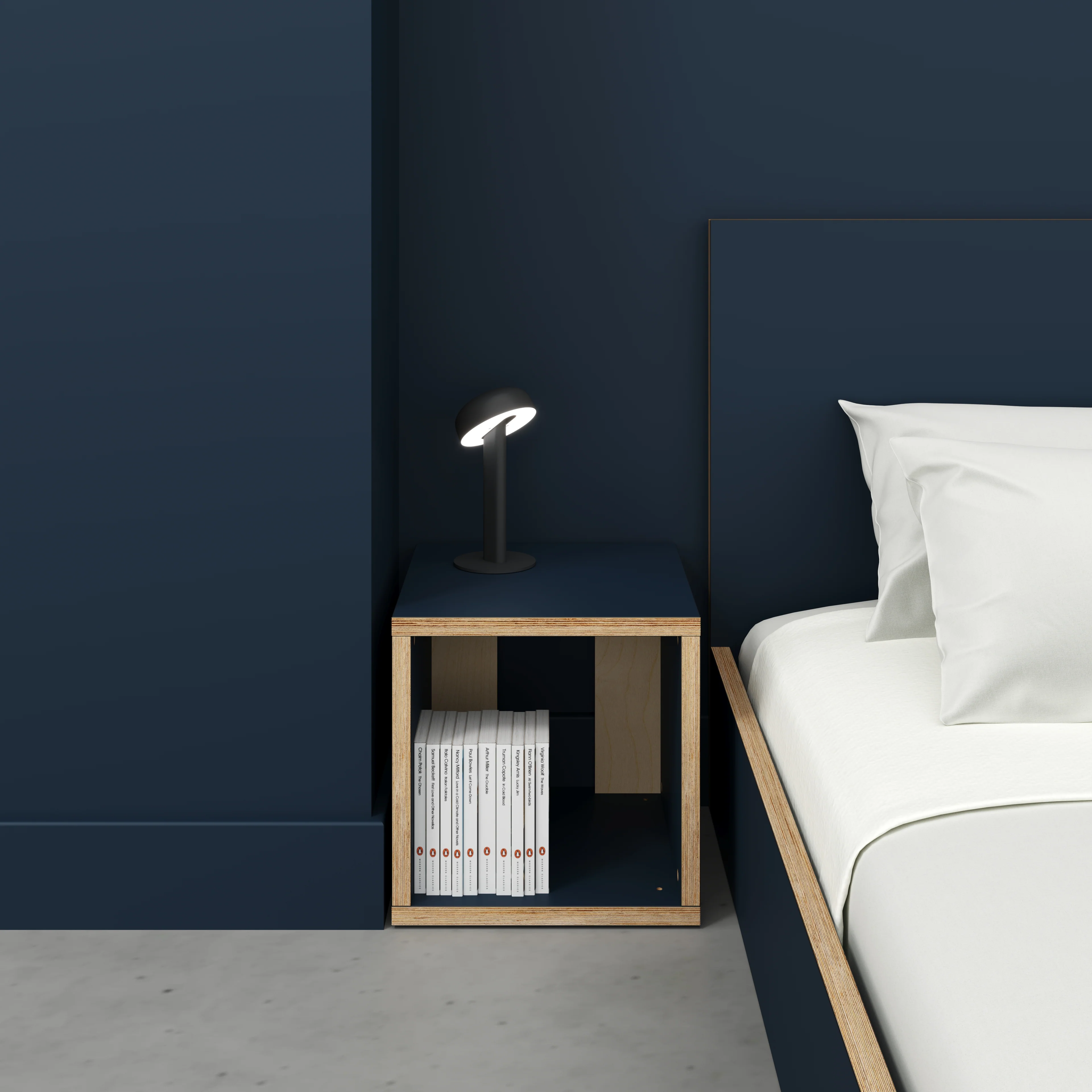 Plywood Open Shelves - Formica Night Sea Blue - 400(w) x 400(d) x 400(h) - Image 2