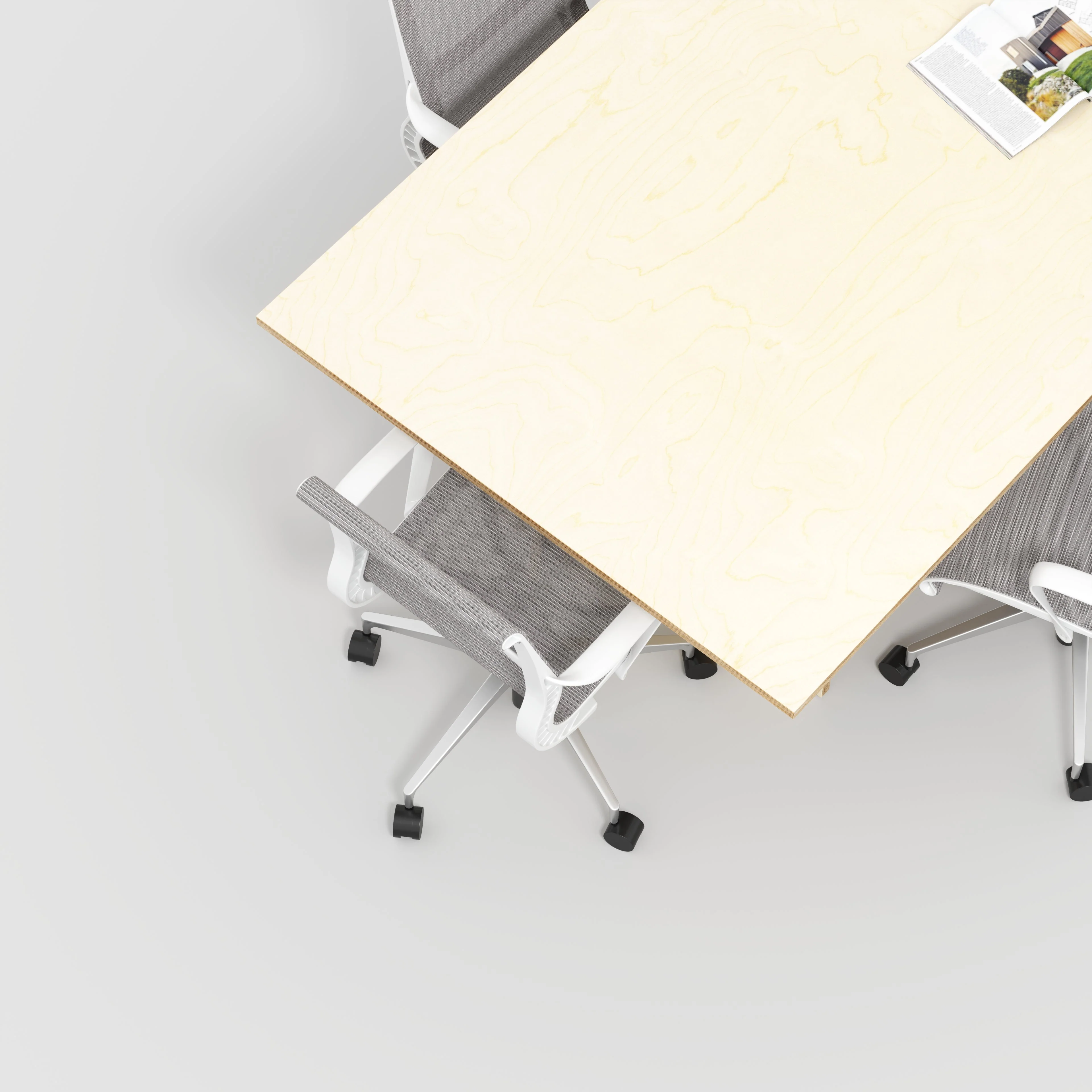 Plywood Platform Table - Plywood Birch - 4000(w) x 1000(d) x 750(h) - Image 3