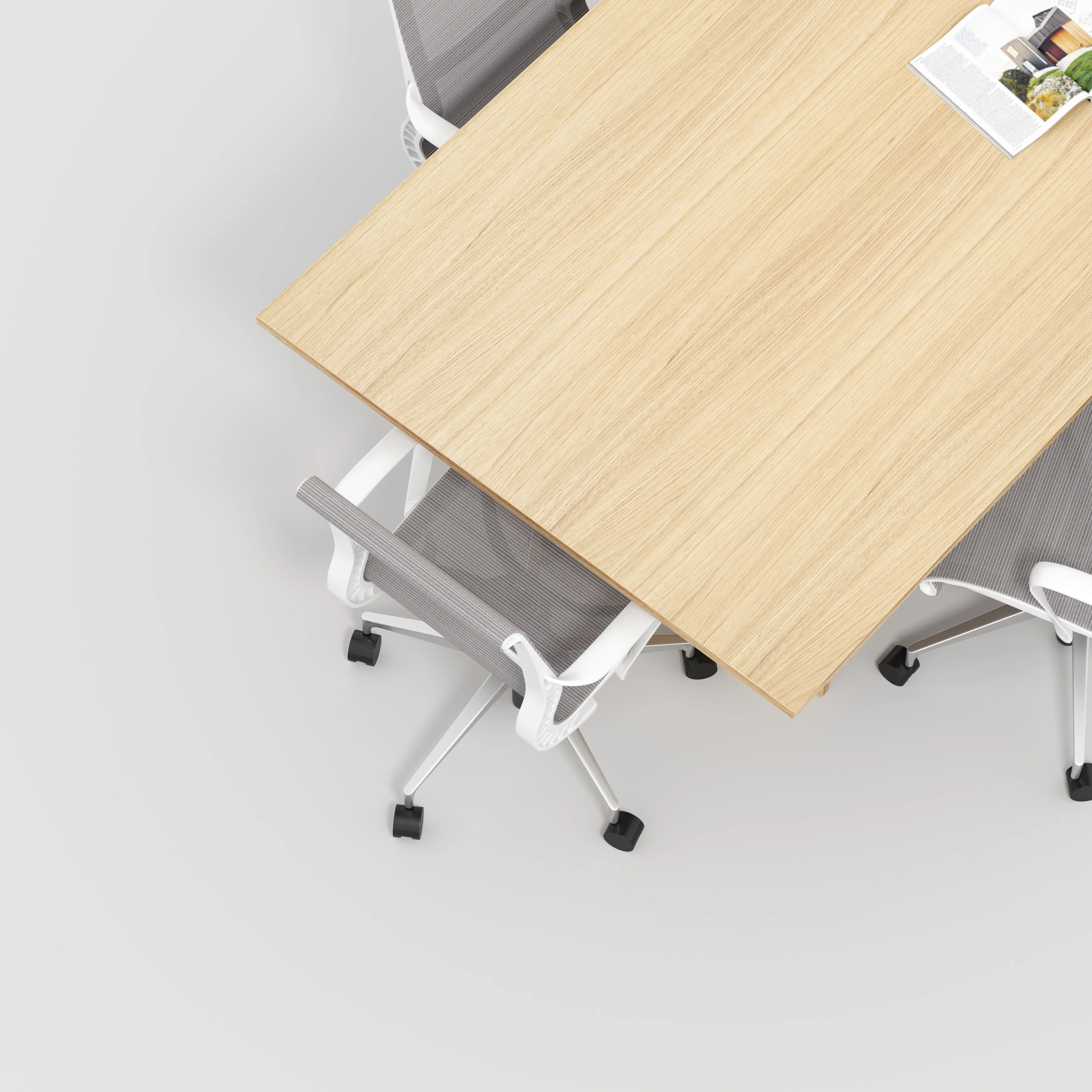 Plywood Platform Table - Plywood Oak - 4000(w) x 1000(d) x 750(h) - Image 3