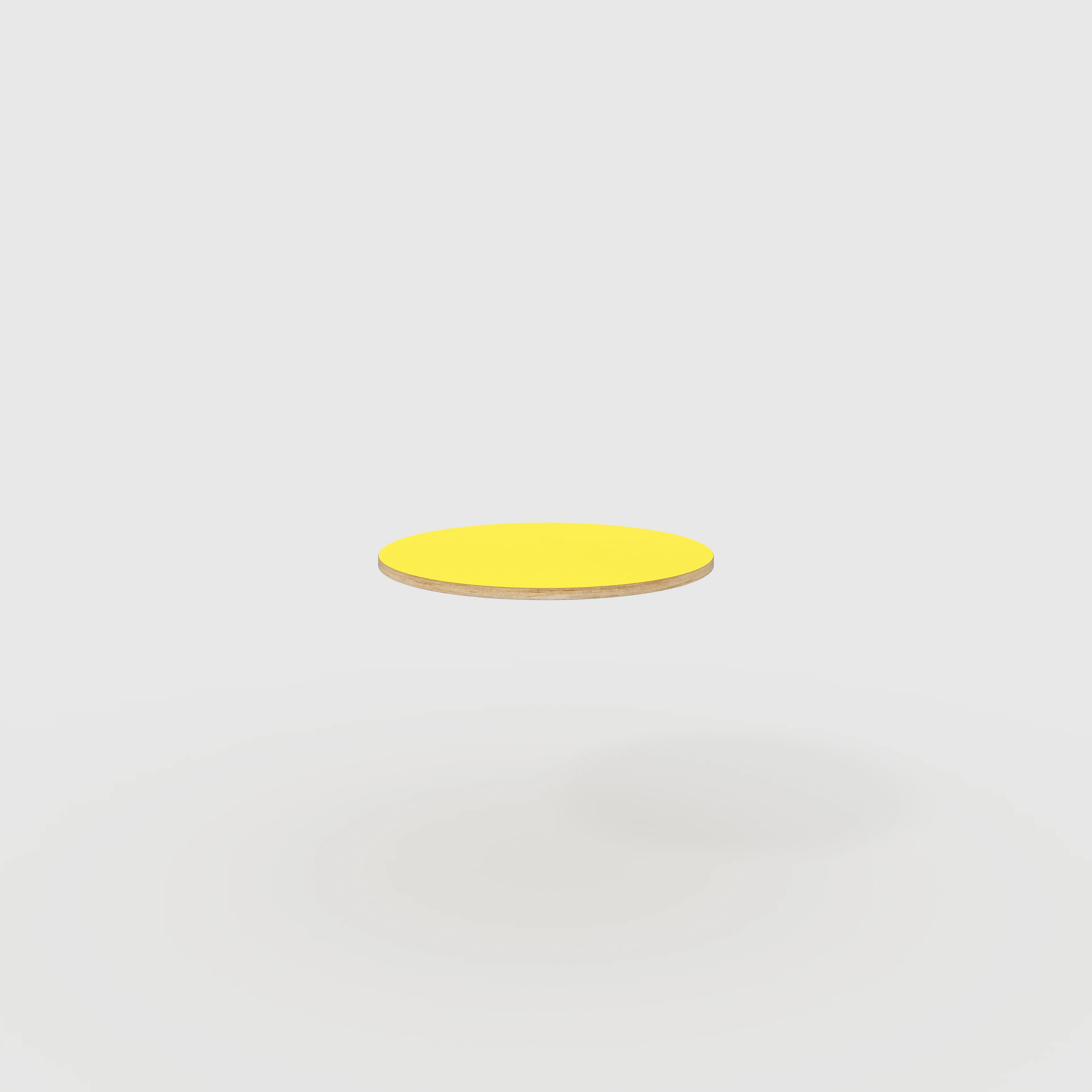 Plywood Round Tabletop - Formica Chrome Yellow - 800(dia)
