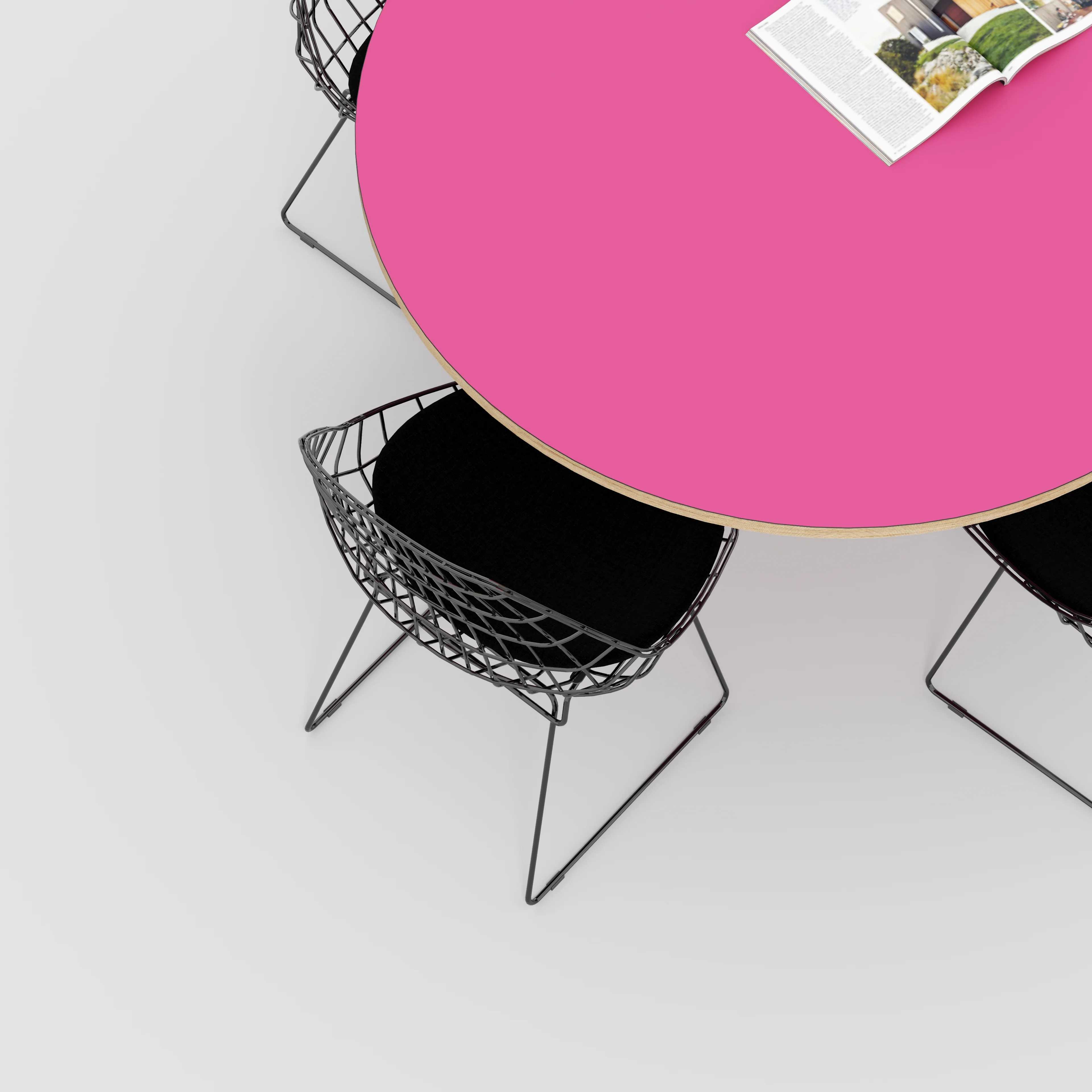 Plywood Round Tabletop - Formica Juicy Pink - 1200(dia) - Image 2