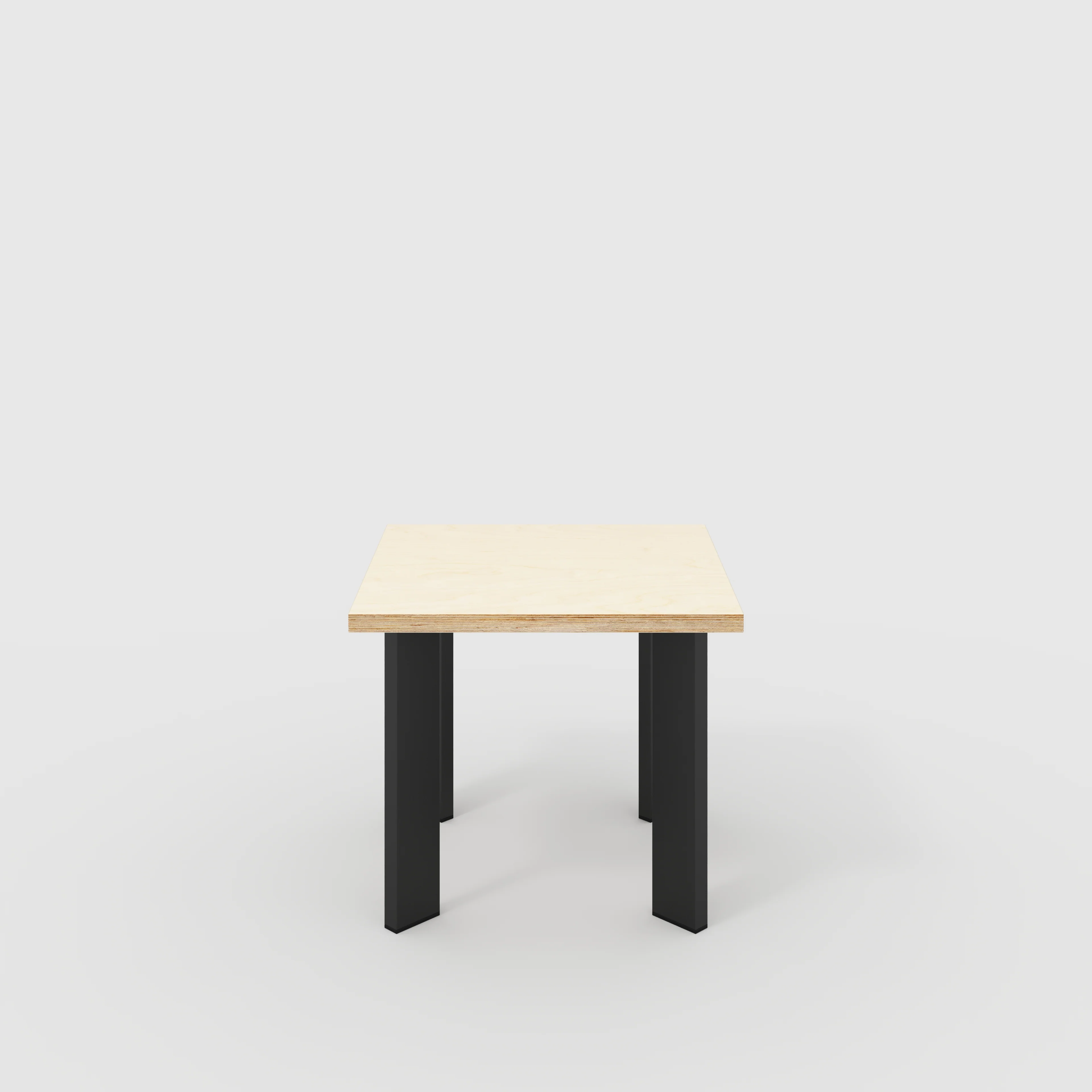 Plywood Side Table with Rectangular Single Pin Legs - Plywood Birch - 500(w) x 500(d) x 425(h)