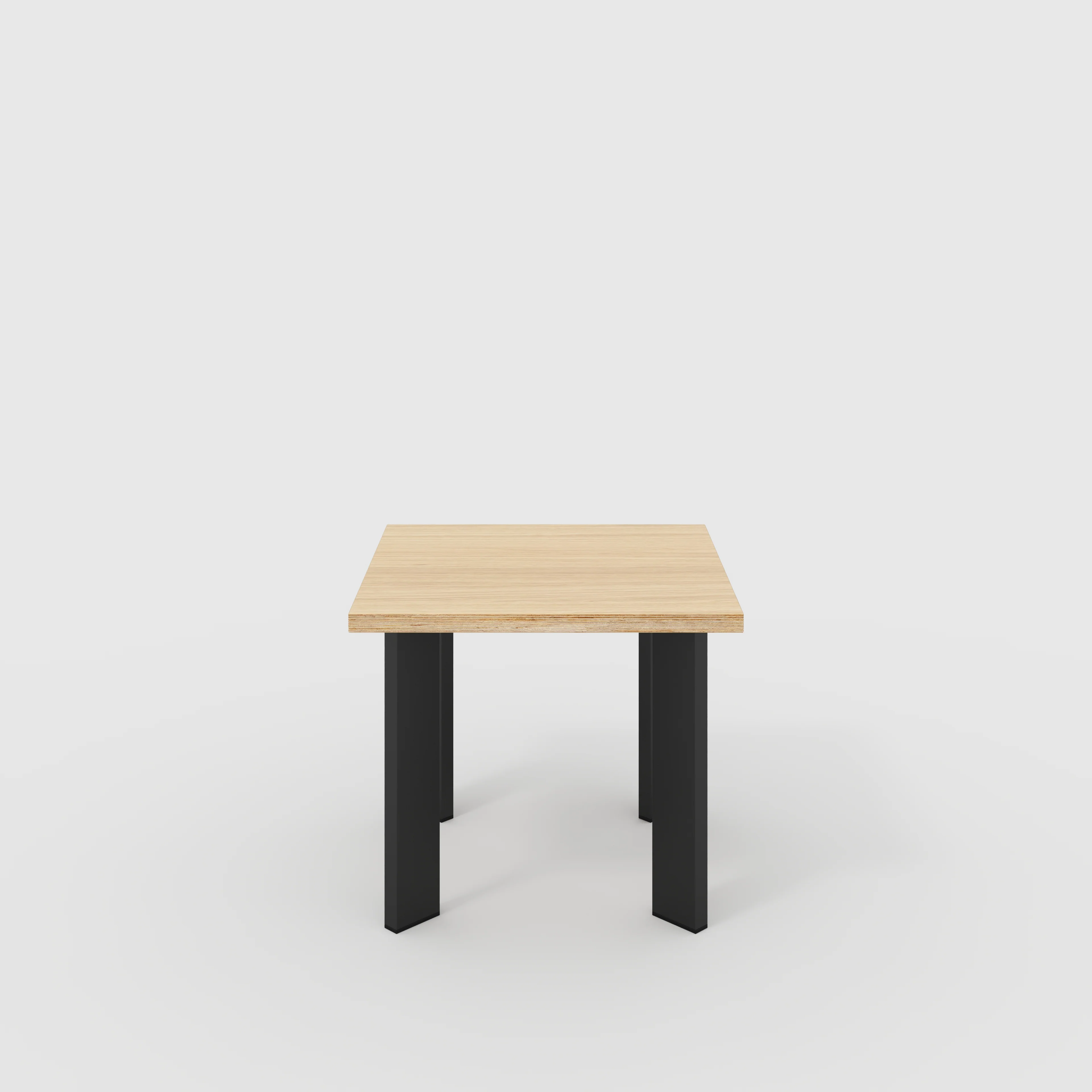 Plywood Side Table with Rectangular Single Pin Legs - Plywood Oak - 500(w) x 500(d) x 425(h)