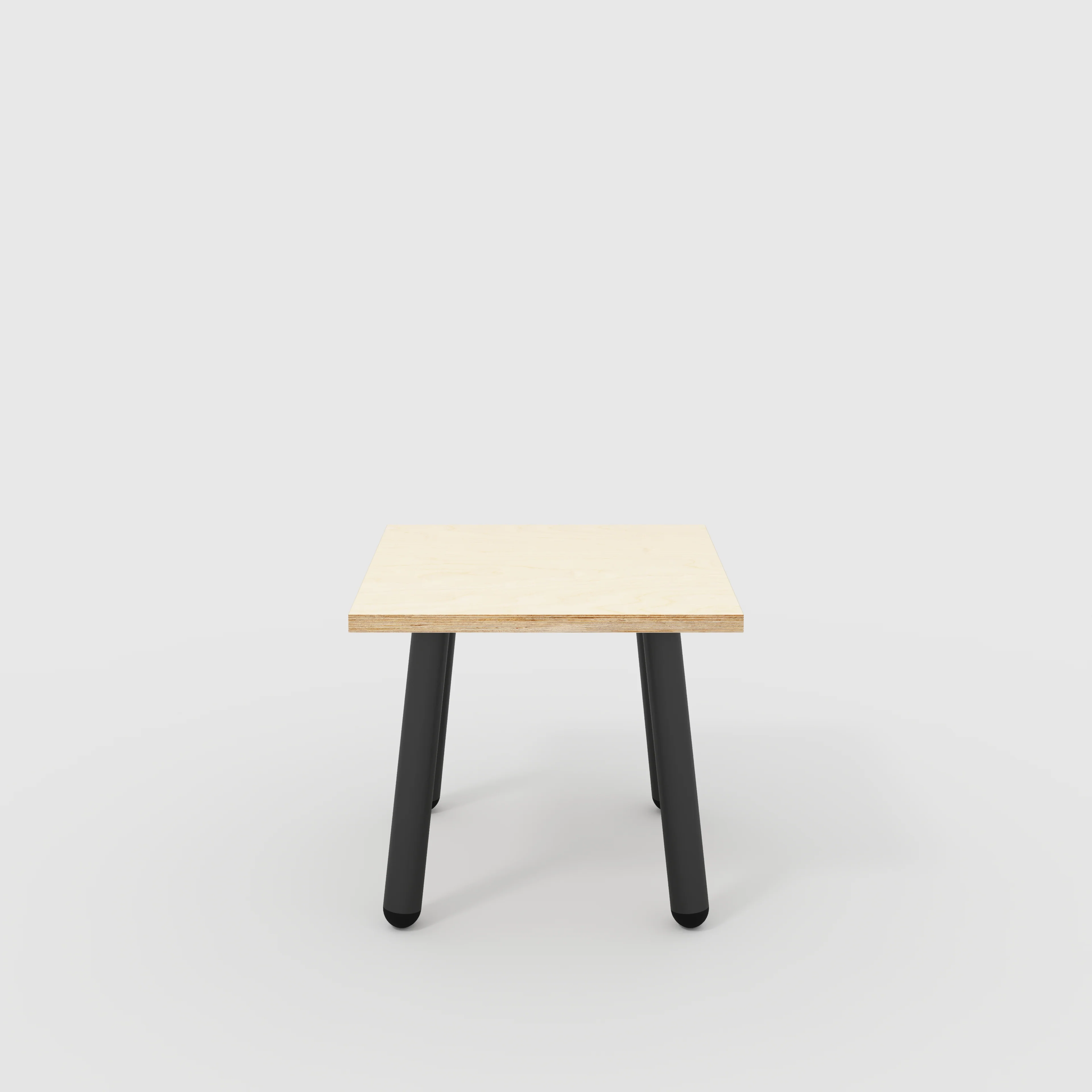 Plywood Side Table with Round Single Pin Legs - Plywood Birch - 500(w) x 500(d) x 425(h)