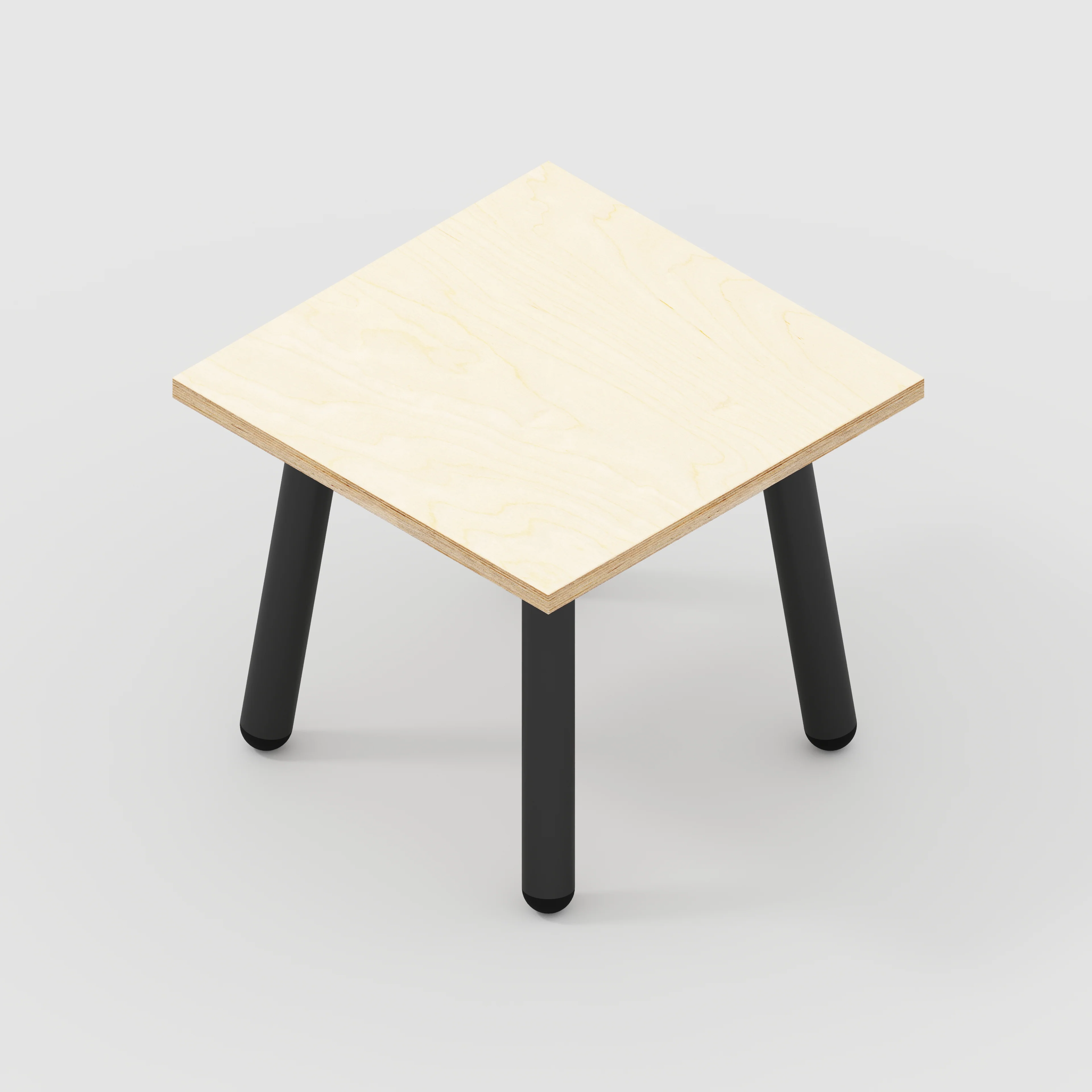 Plywood Side Table with Round Single Pin Legs - Plywood Birch - 500(w) x 500(d) x 425(h) - Image 4