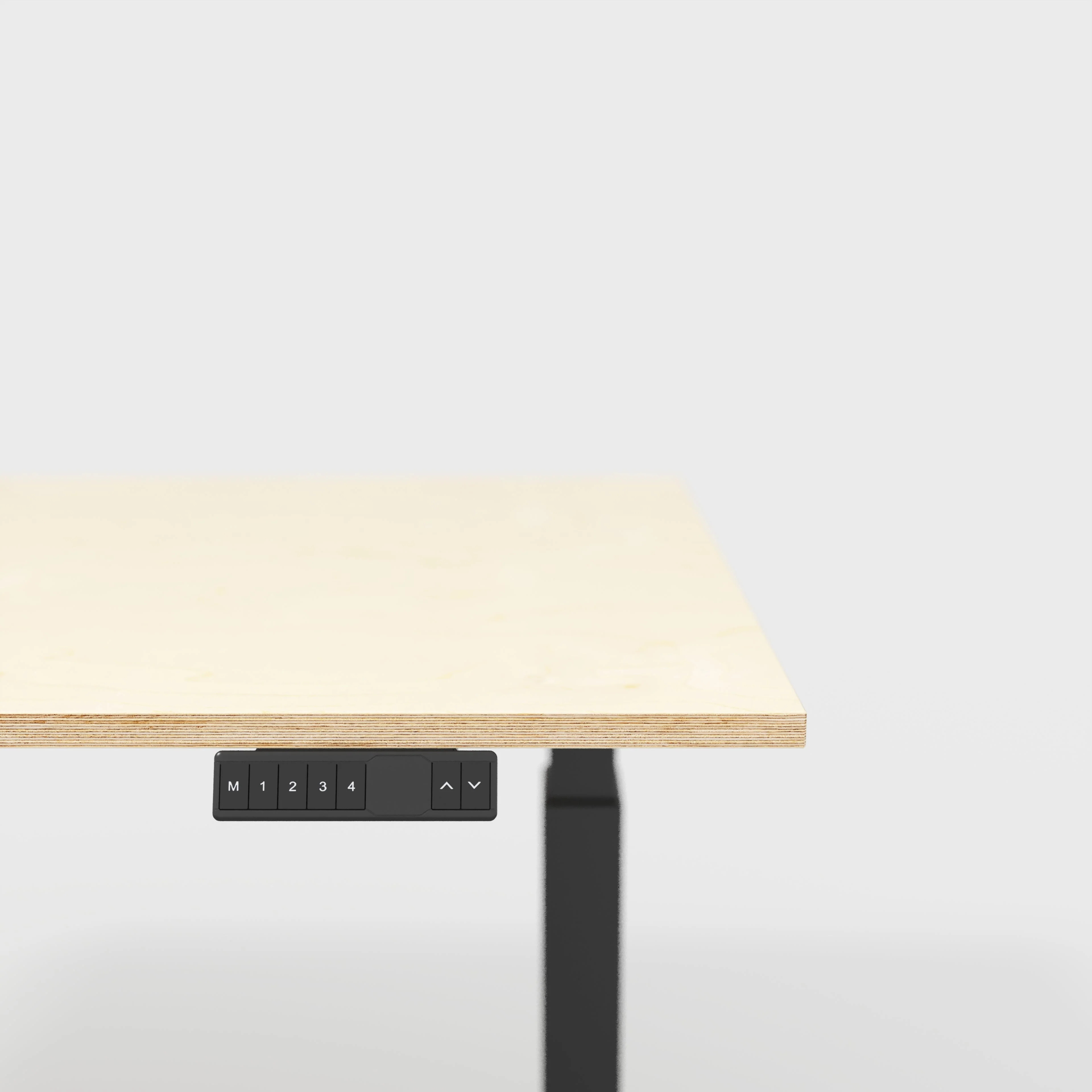 Plywood Sit Stand Desk with Black Frame - Plywood Birch - 1200(w) x 800(d) - Image 4