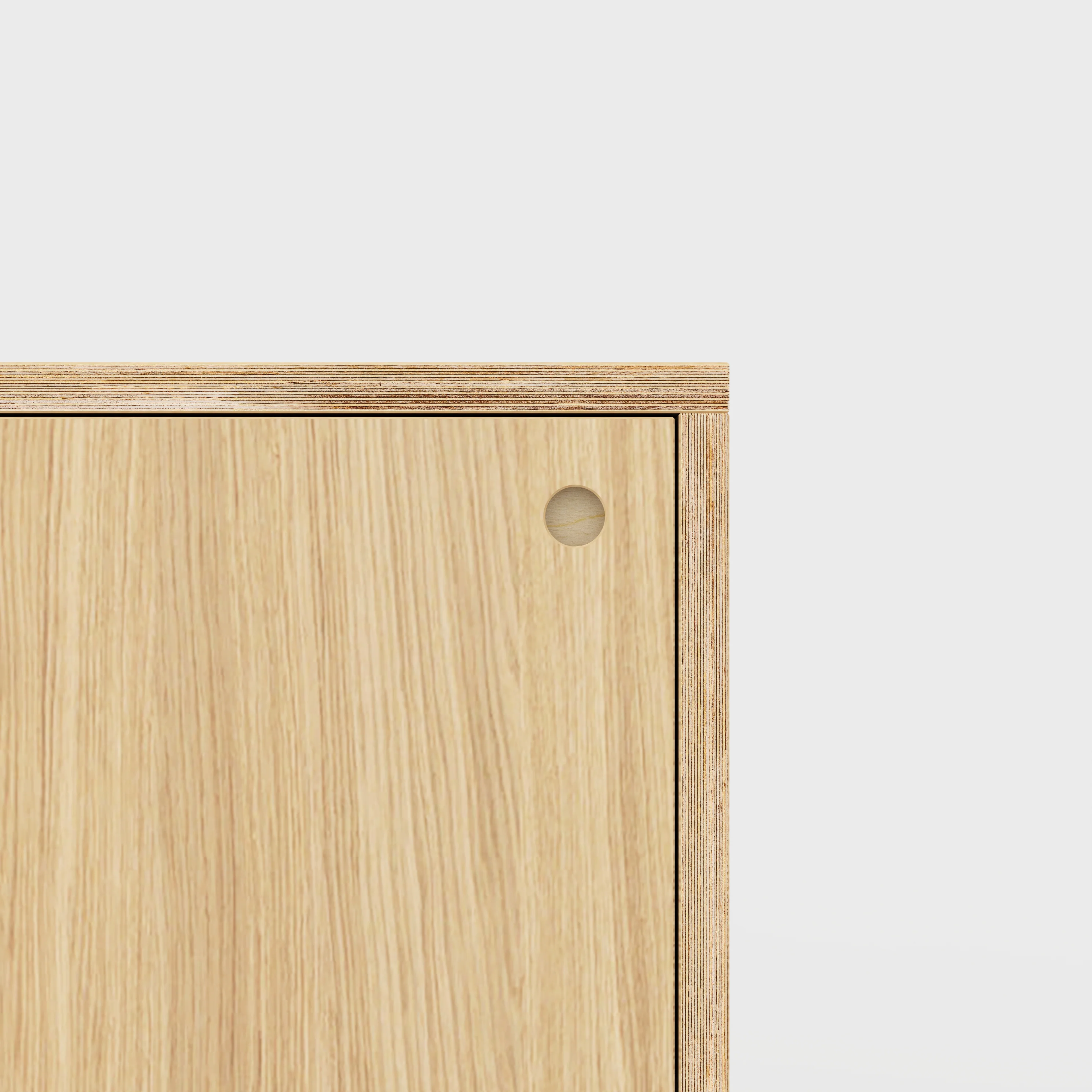 Plywood Storage with Doors - Plywood Oak - 600(w) x 600(d) x 750(h) - Image 3