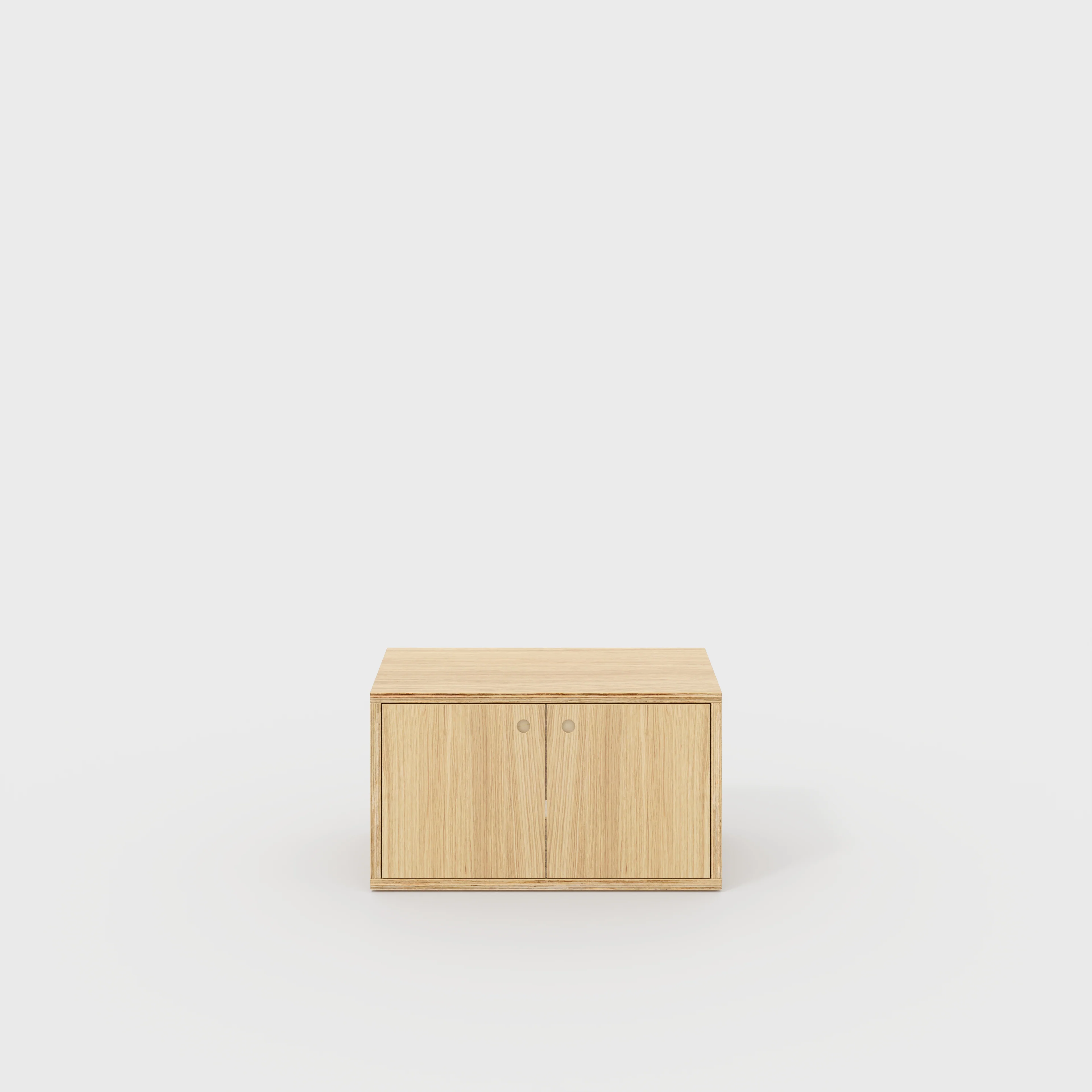 Plywood Storage with Doors - Plywood Oak - 800(w) x 400(d) x 450(h)