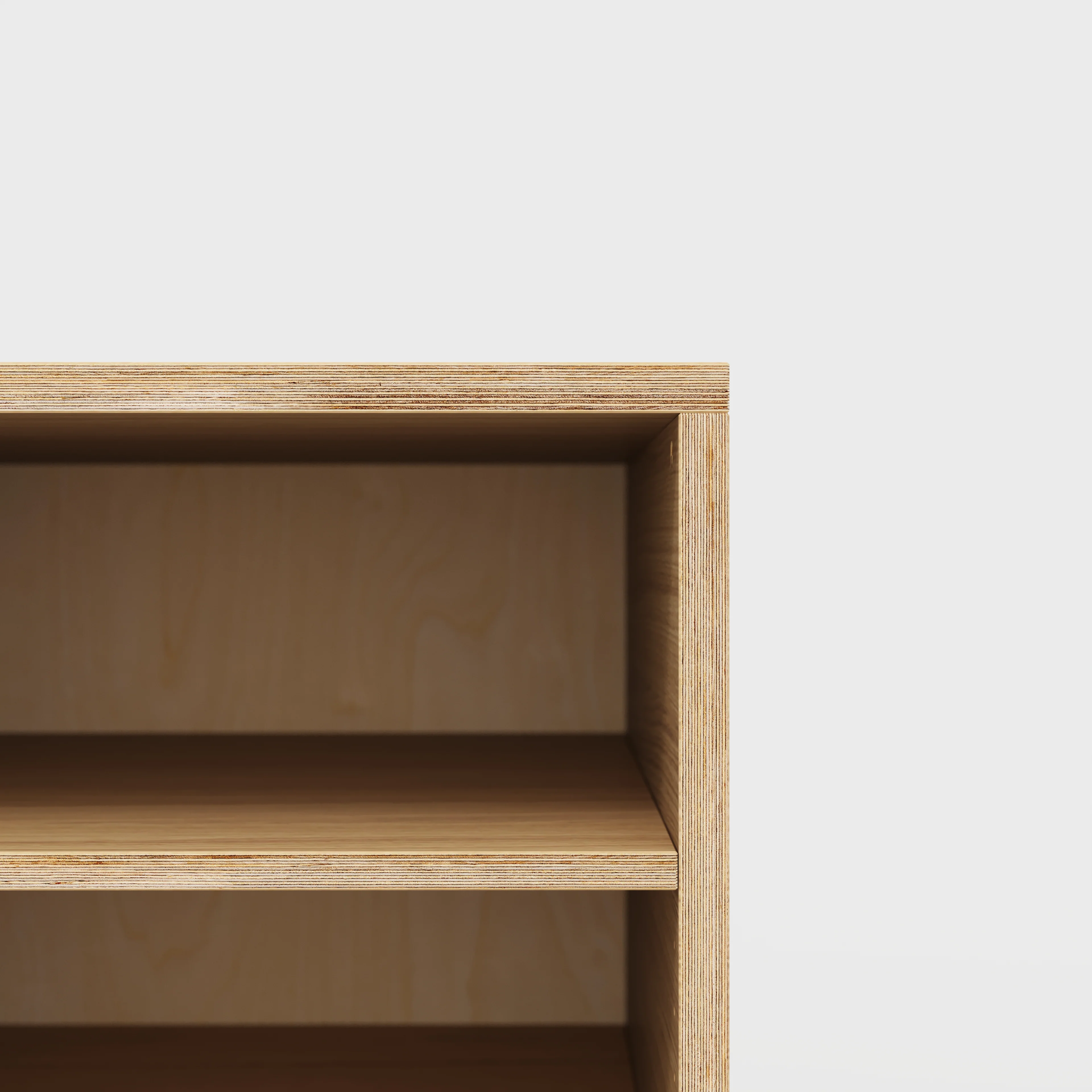 Plywood Storage with Shelves - Plywood Oak - 600(w) x 600(d) x 750(h) - Image 3