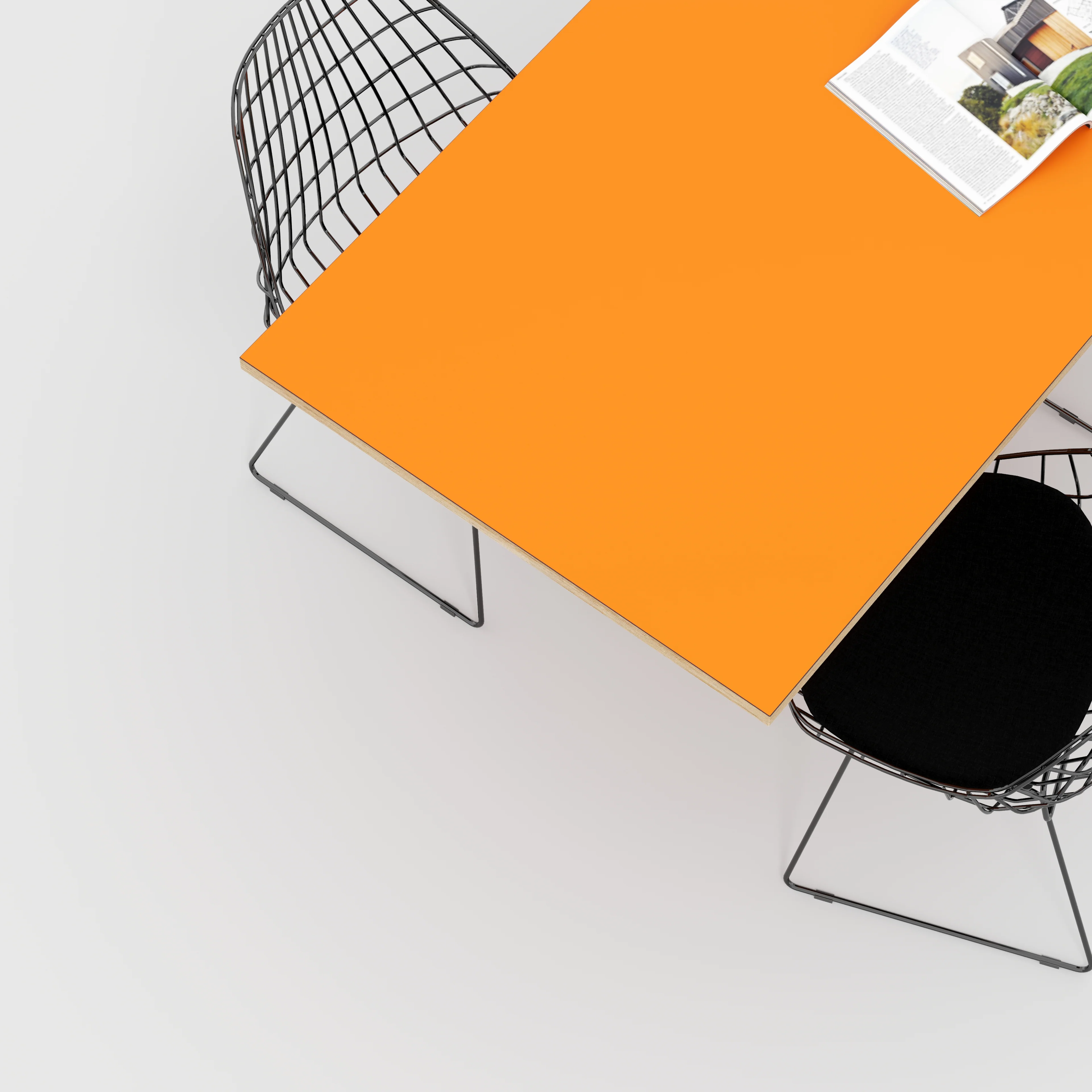 Plywood Tabletop - Formica Levante Orange - 1600(w) x 800(d) - Image 2