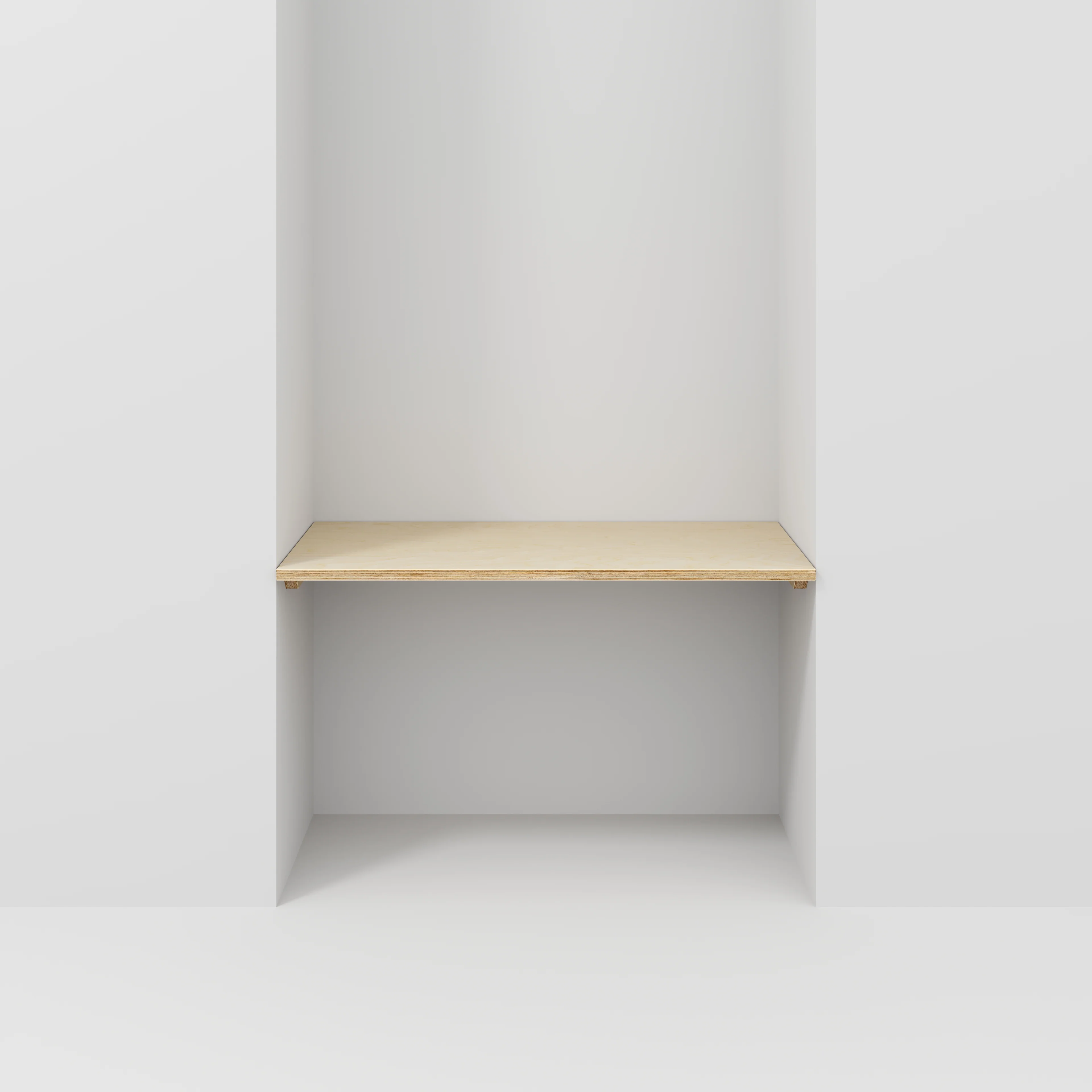 Plywood Wall Desk with Battens - Plywood Birch - 1200(w) x 600(d)