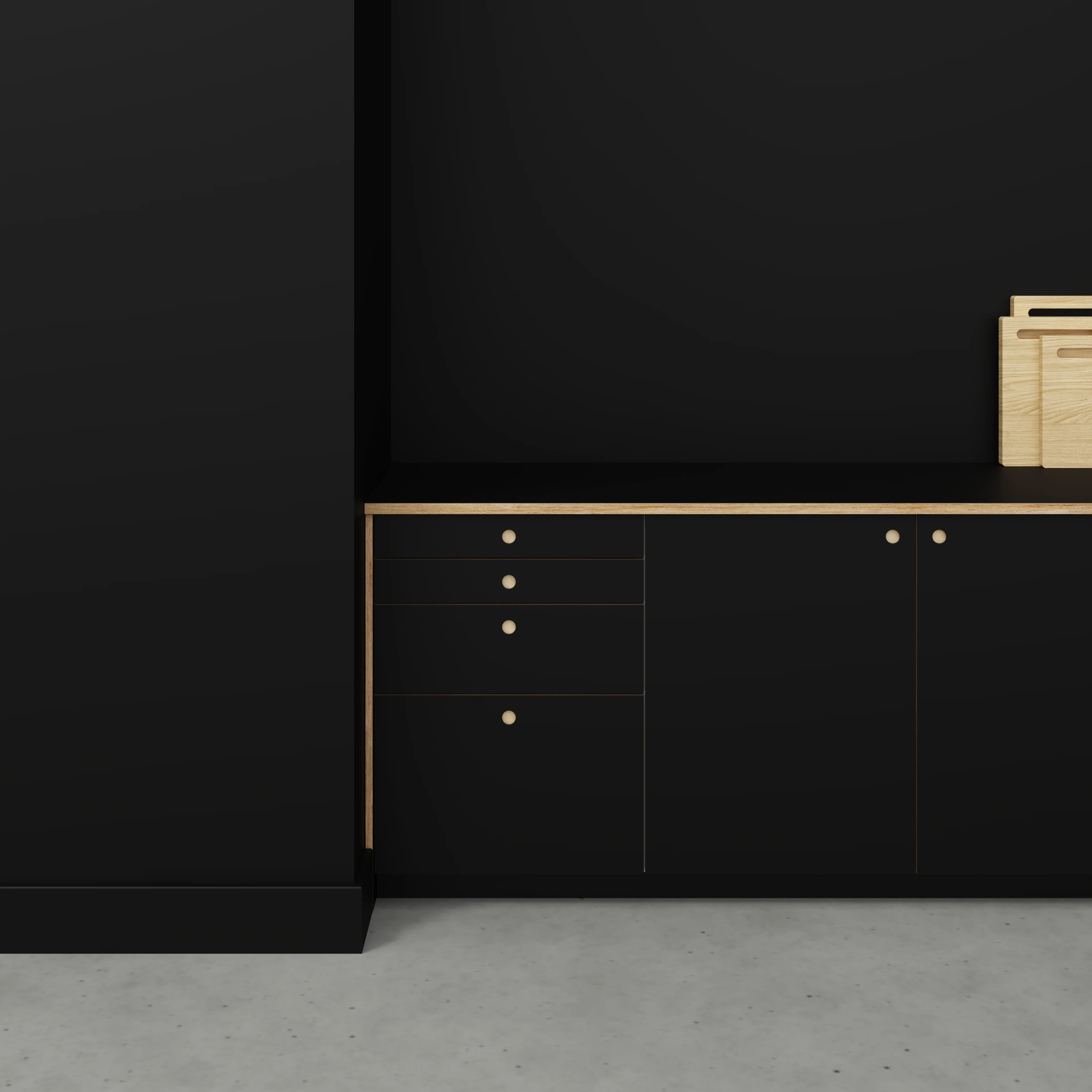 Plywood Worktop - Formica Diamond Black - 2400(w) x 635(d) - Image 2