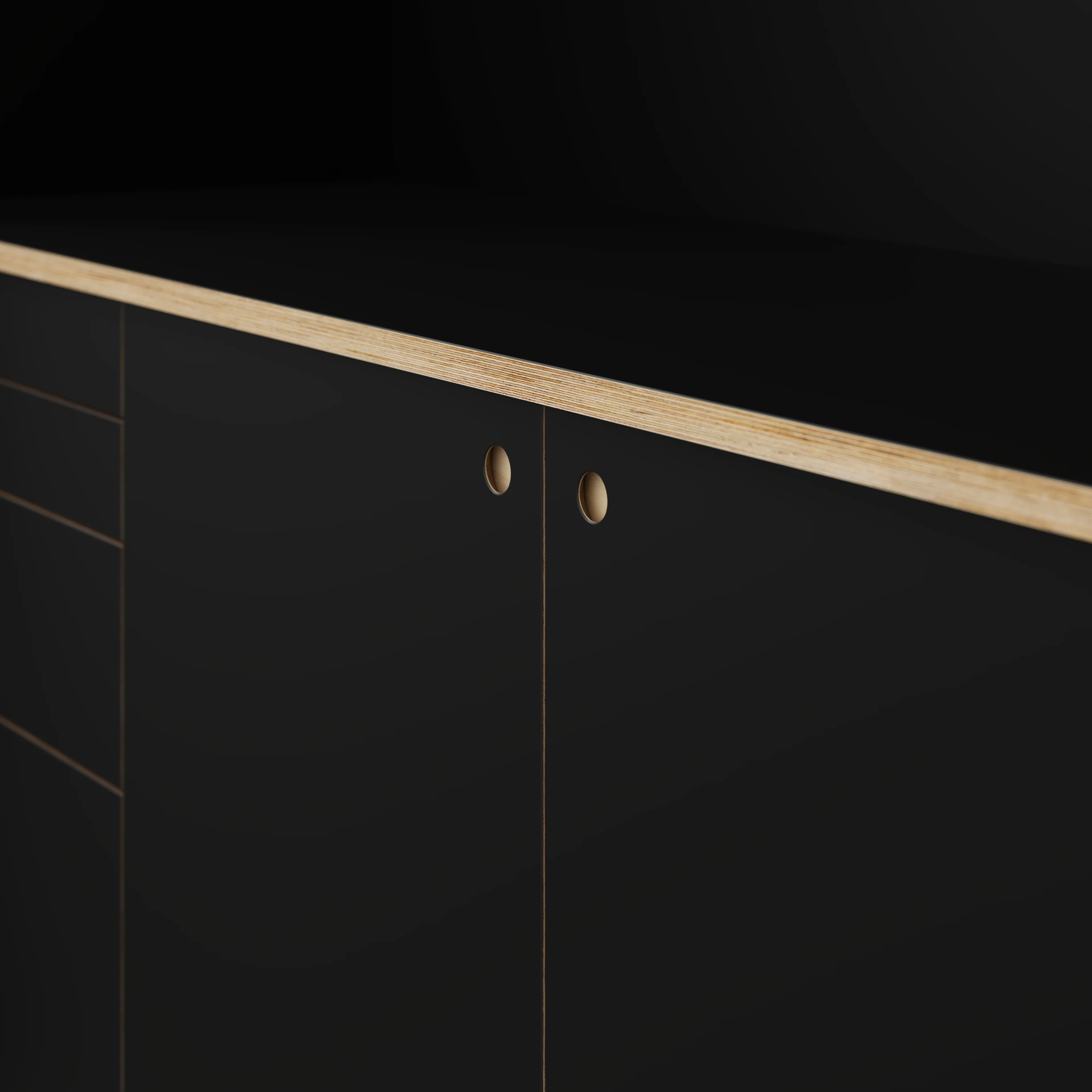 Plywood Worktop - Formica Diamond Black - 2400(w) x 635(d) - Image 3