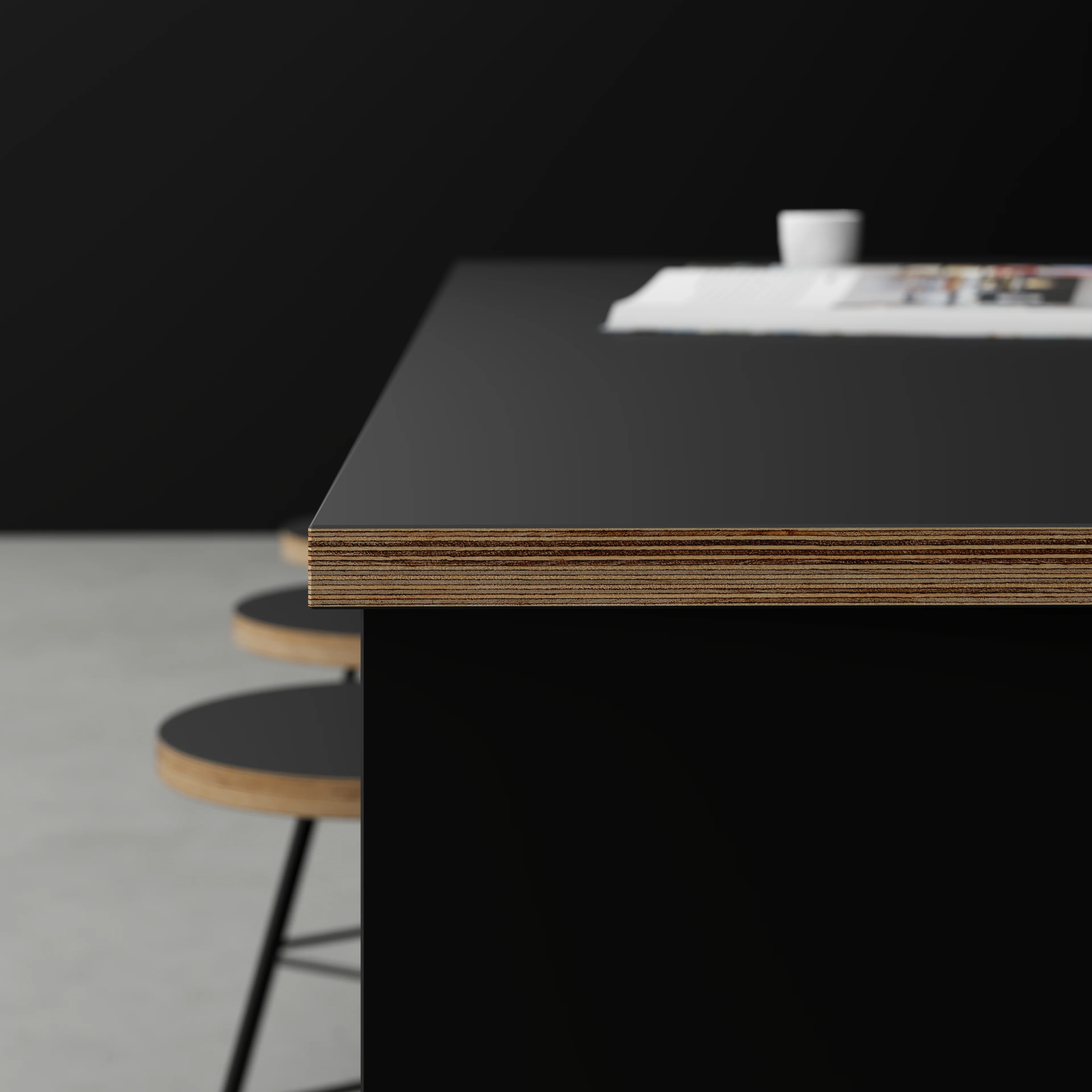 Plywood Worktop - Formica Diamond Black - 2400(w) x 900(d) - Image 3