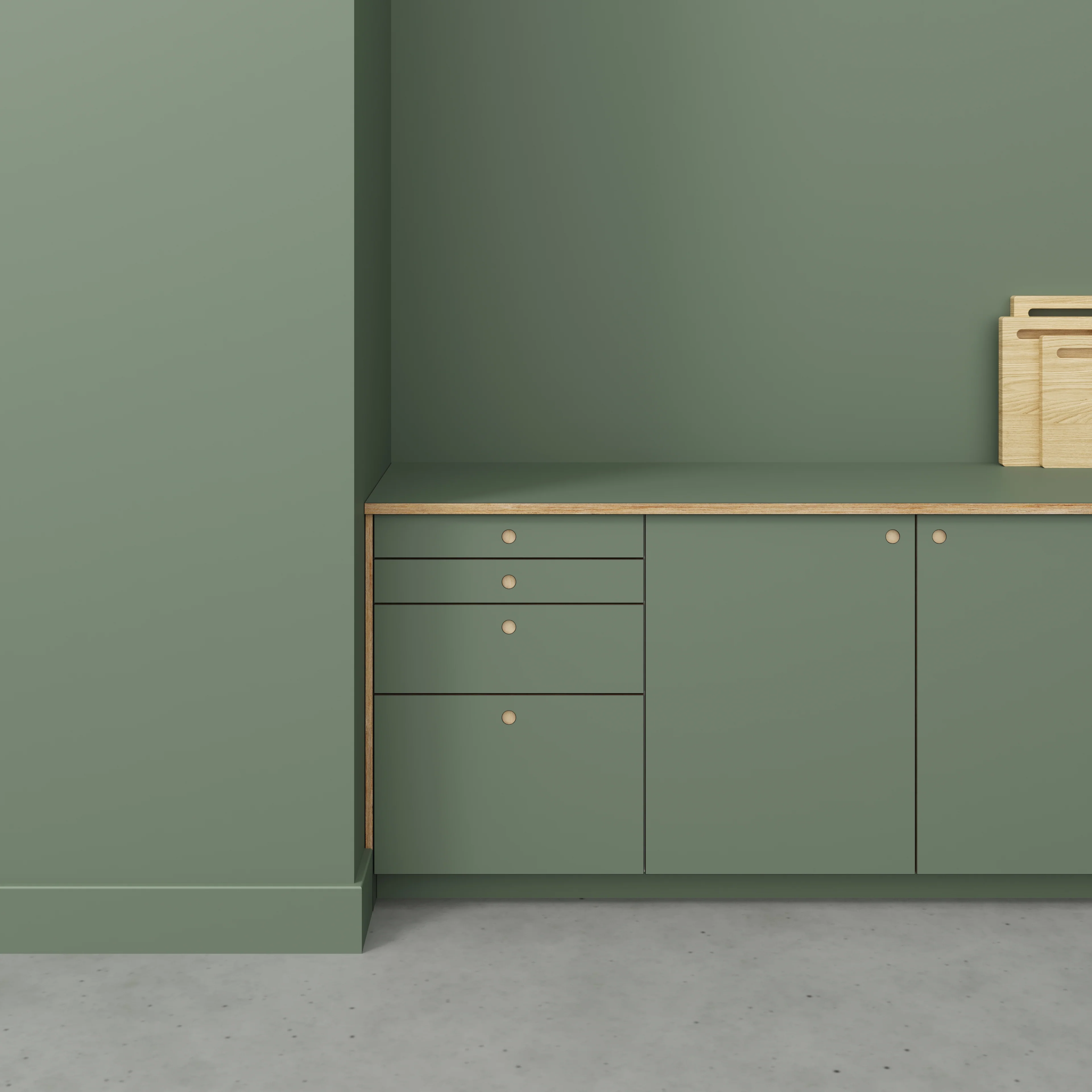 Plywood Worktop - Formica Green Slate - 2400(w) x 635(d) - Image 2