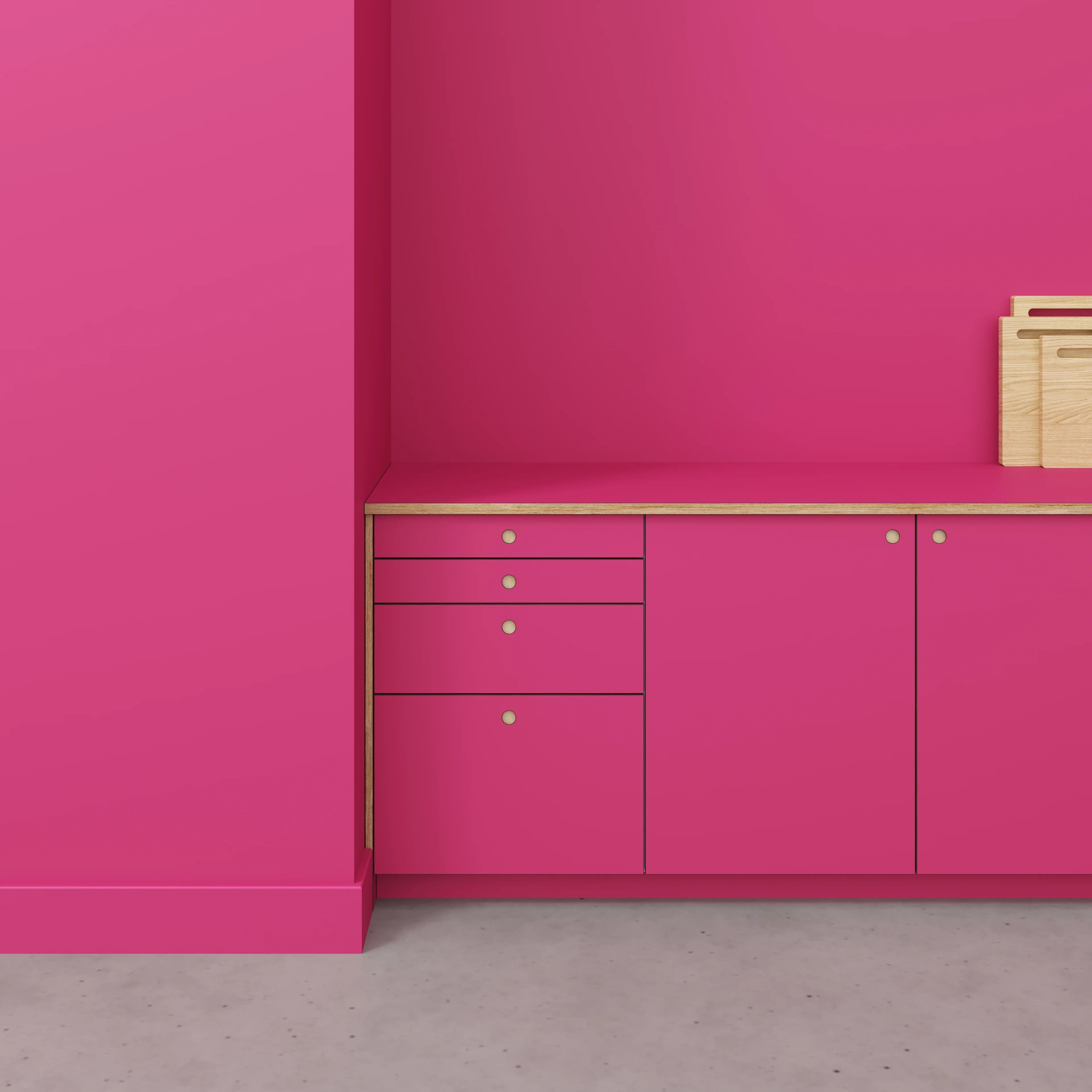 Plywood Worktop - Formica Juicy Pink - 2400(w) x 635(d) - Image 2