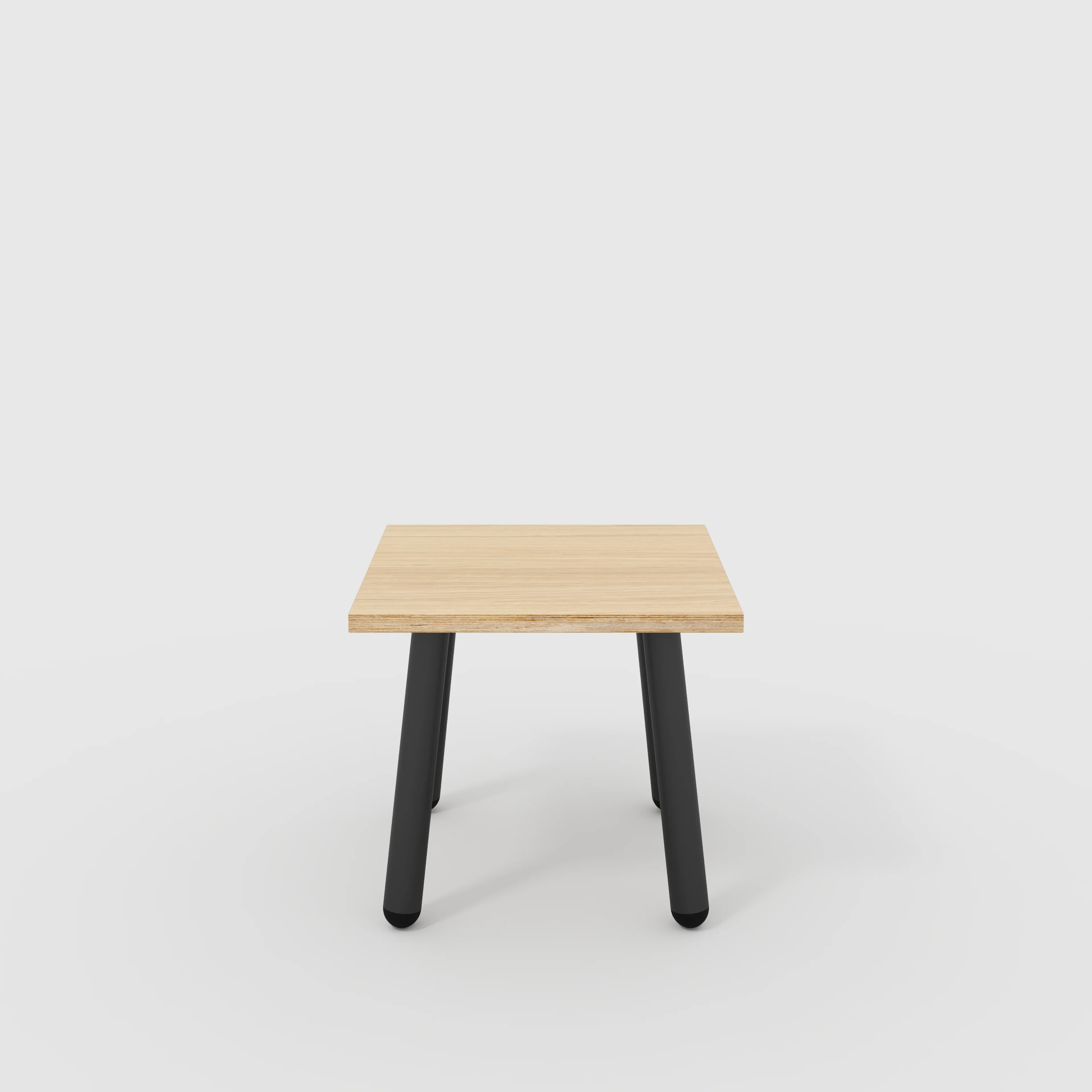 Plywood Side Table with Round Single Pin Legs - Plywood Oak - 500(w) x 500(d) x 425(h)