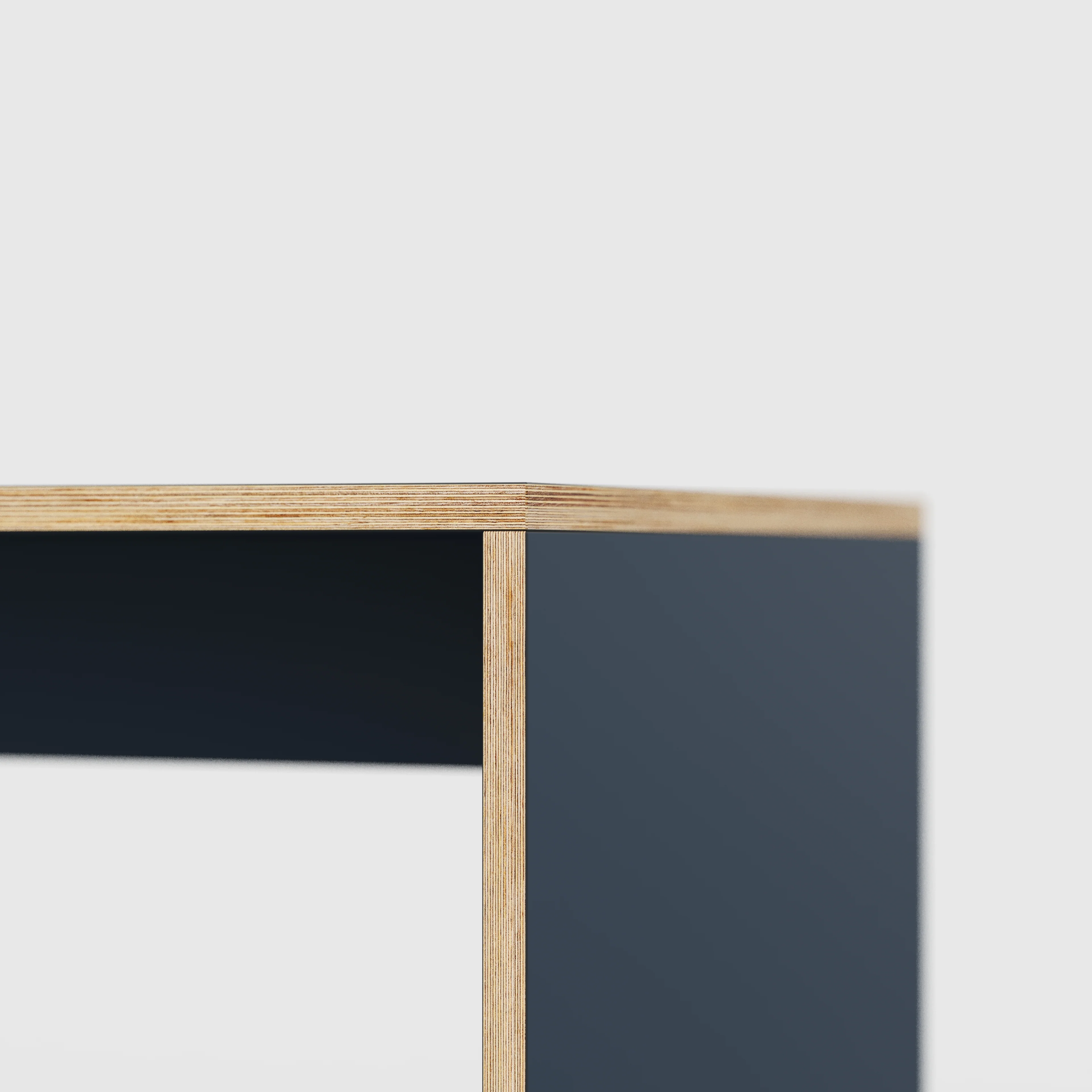 Plywood Side Table with Solid Sides - Formica Night Sea Blue - 500(w) x 500(d) x 450(h) - Image 4