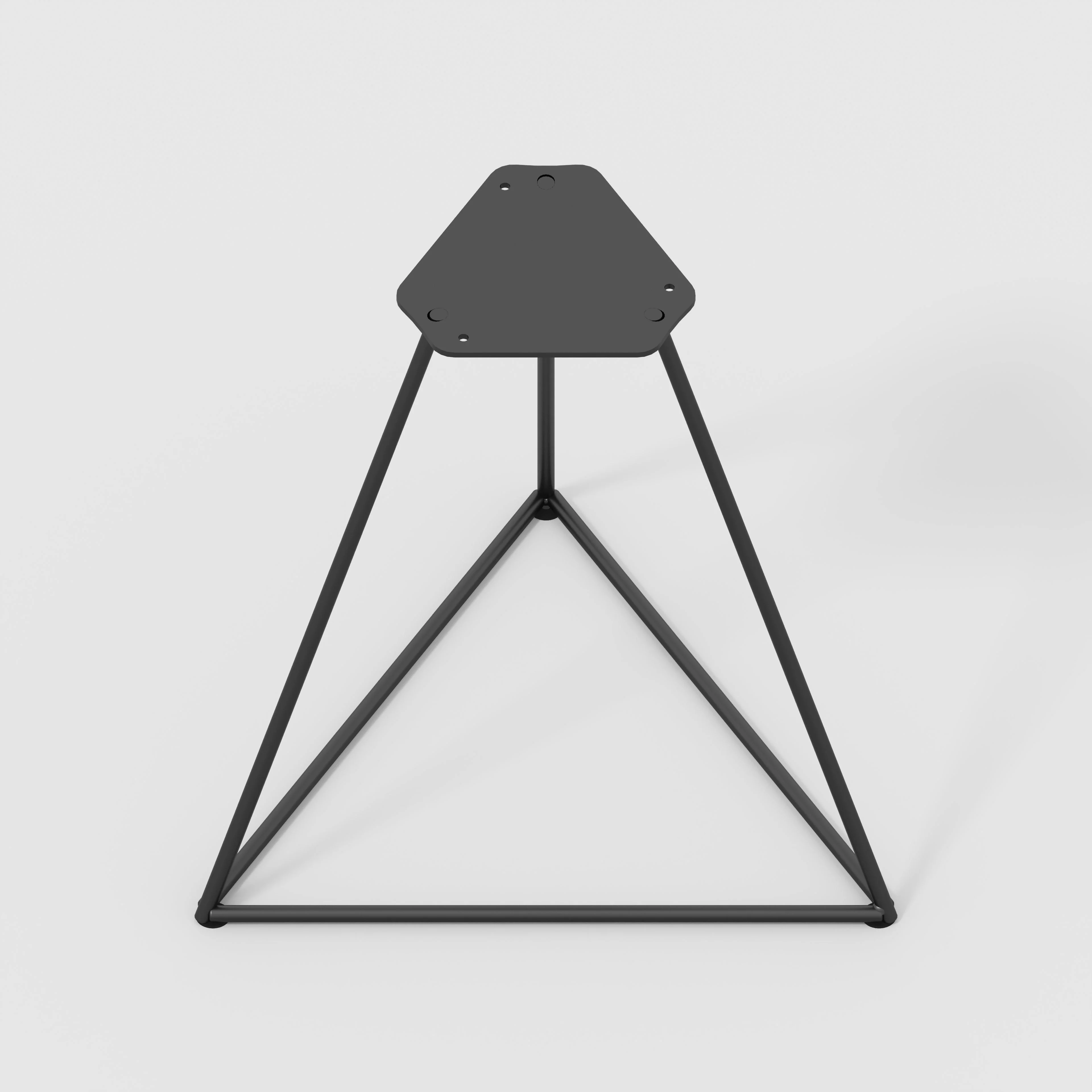 Plywood Stool with Black Prism Base - Formica Diamond Black - Image 3