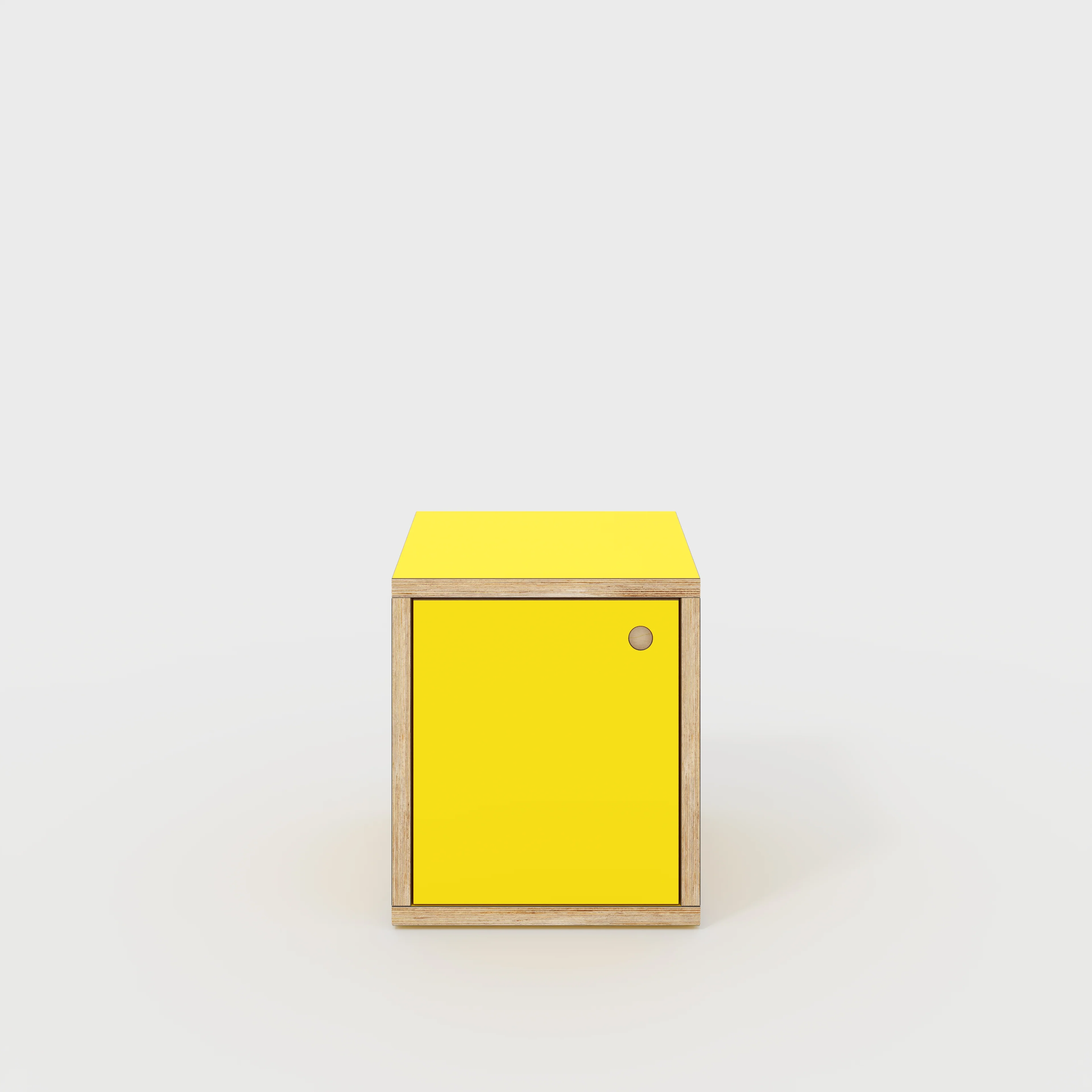 Plywood Storage with Doors - Formica Chrome Yellow - 400(w) x 400(d) x 450(h)