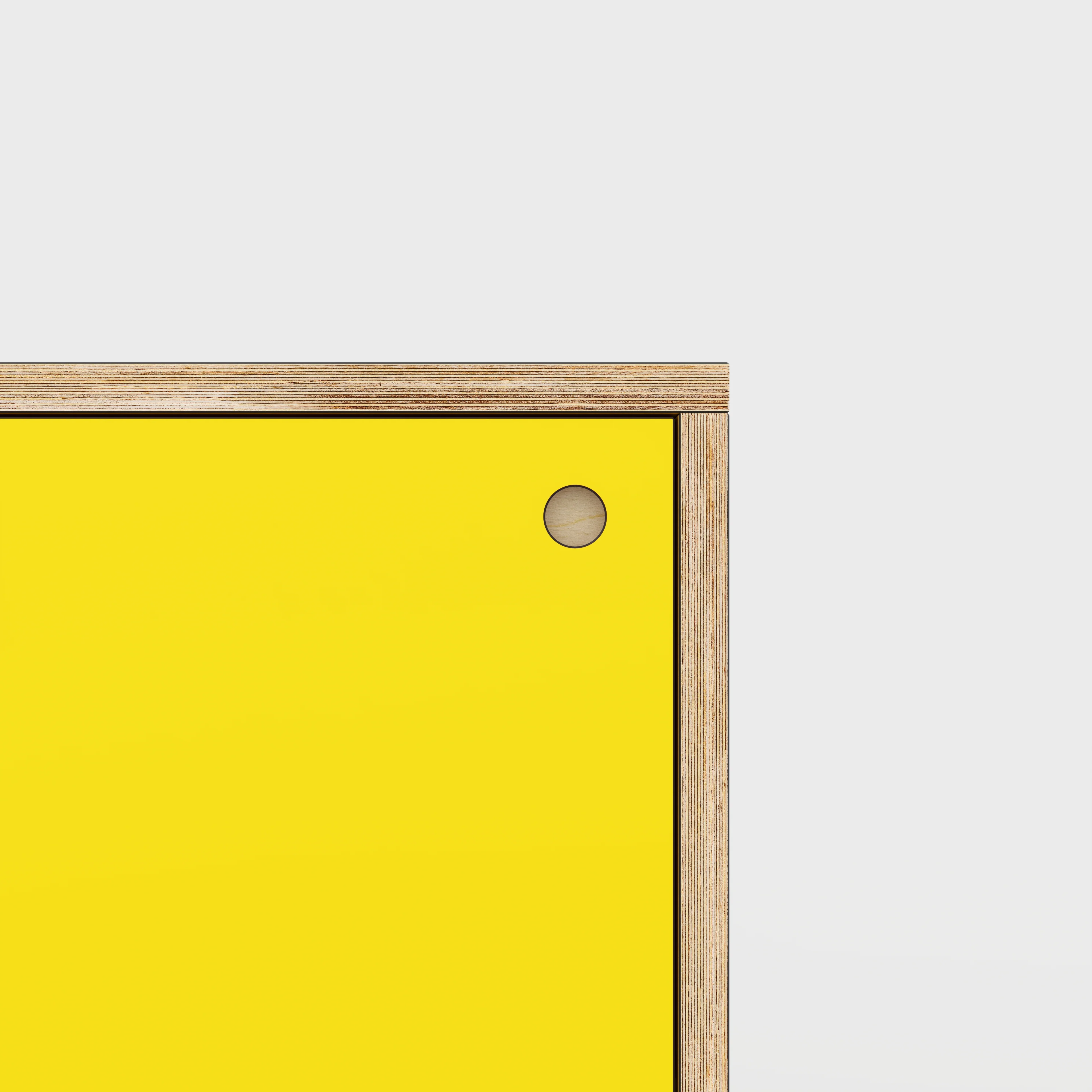 Plywood Storage with Doors - Formica Chrome Yellow - 400(w) x 400(d) x 450(h) - Image 3