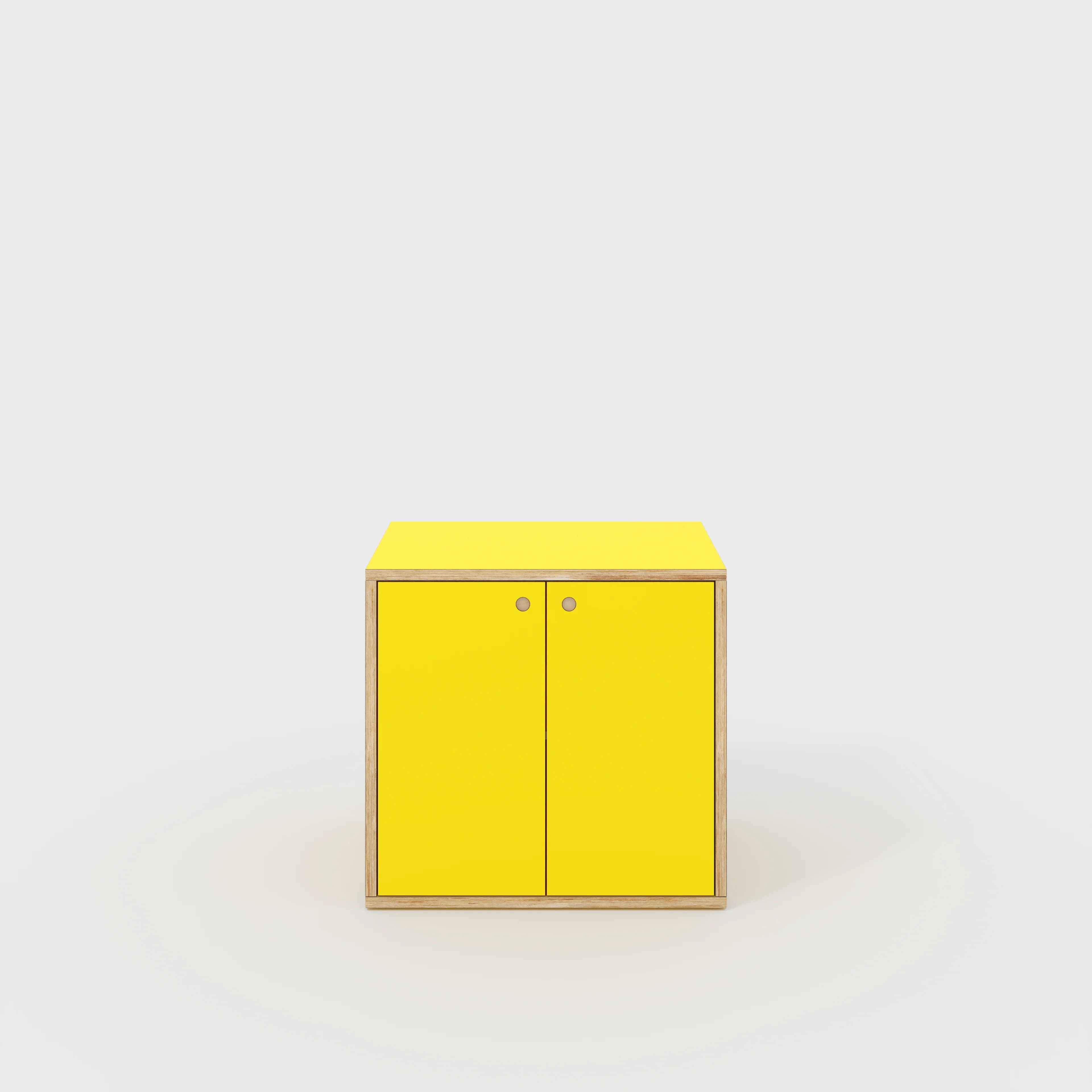 Plywood Storage with Doors - Formica Chrome Yellow - 800(w) x 600(d) x 750(h)