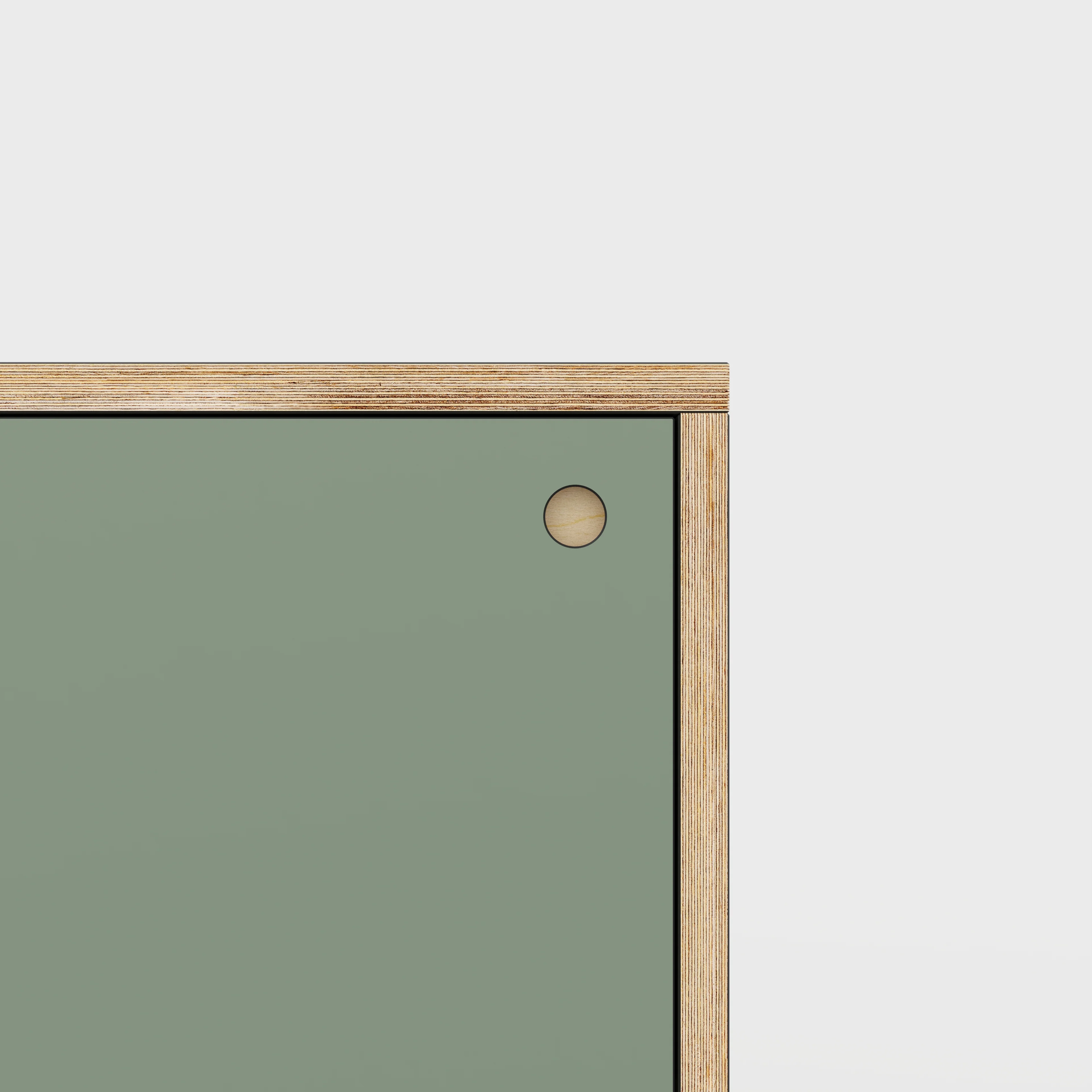 Plywood Storage with Doors - Formica Green Slate - 600(w) x 600(d) x 750(h) - Image 3