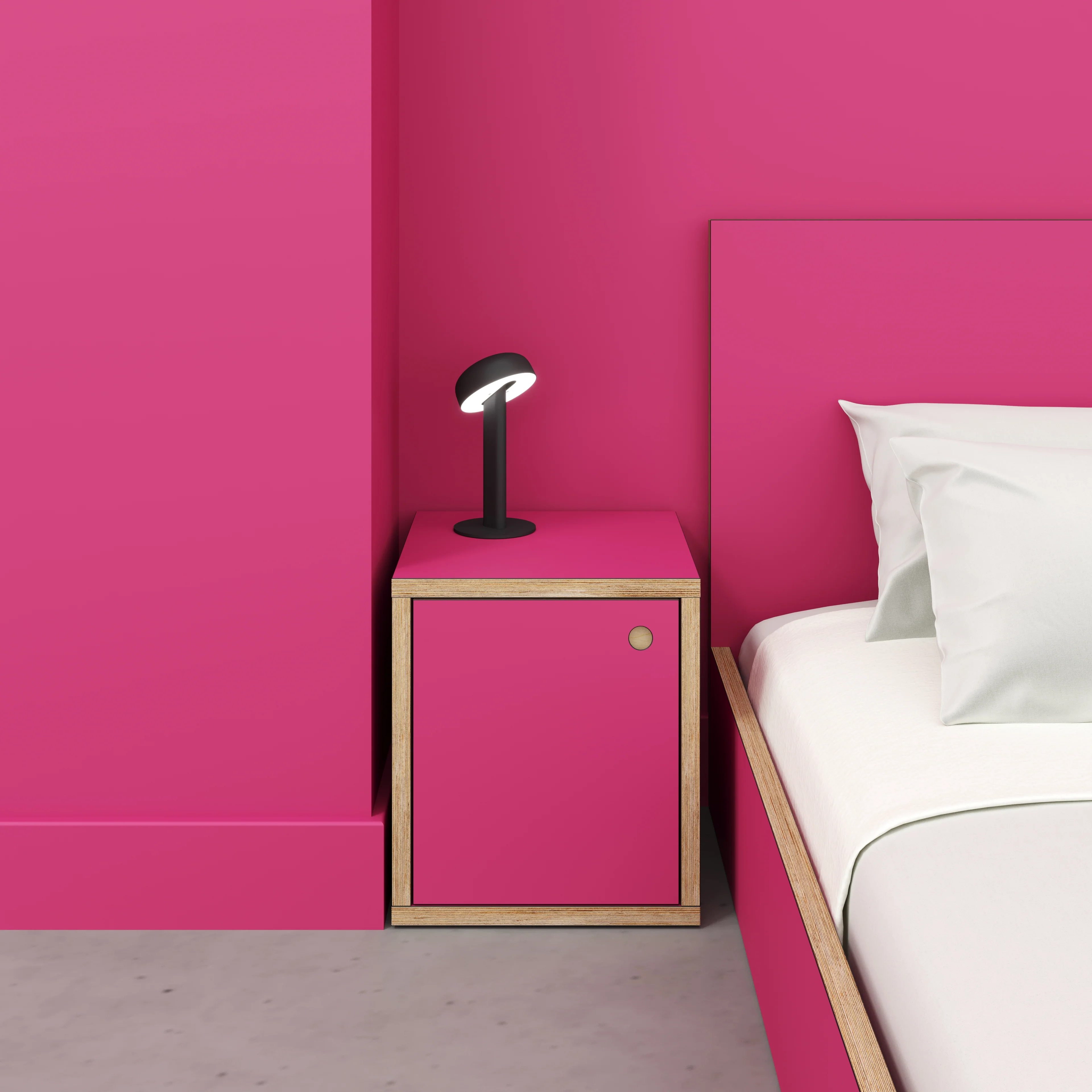 Plywood Storage with Doors - Formica Juicy Pink - 400(w) x 400(d) x 450(h) - Image 2