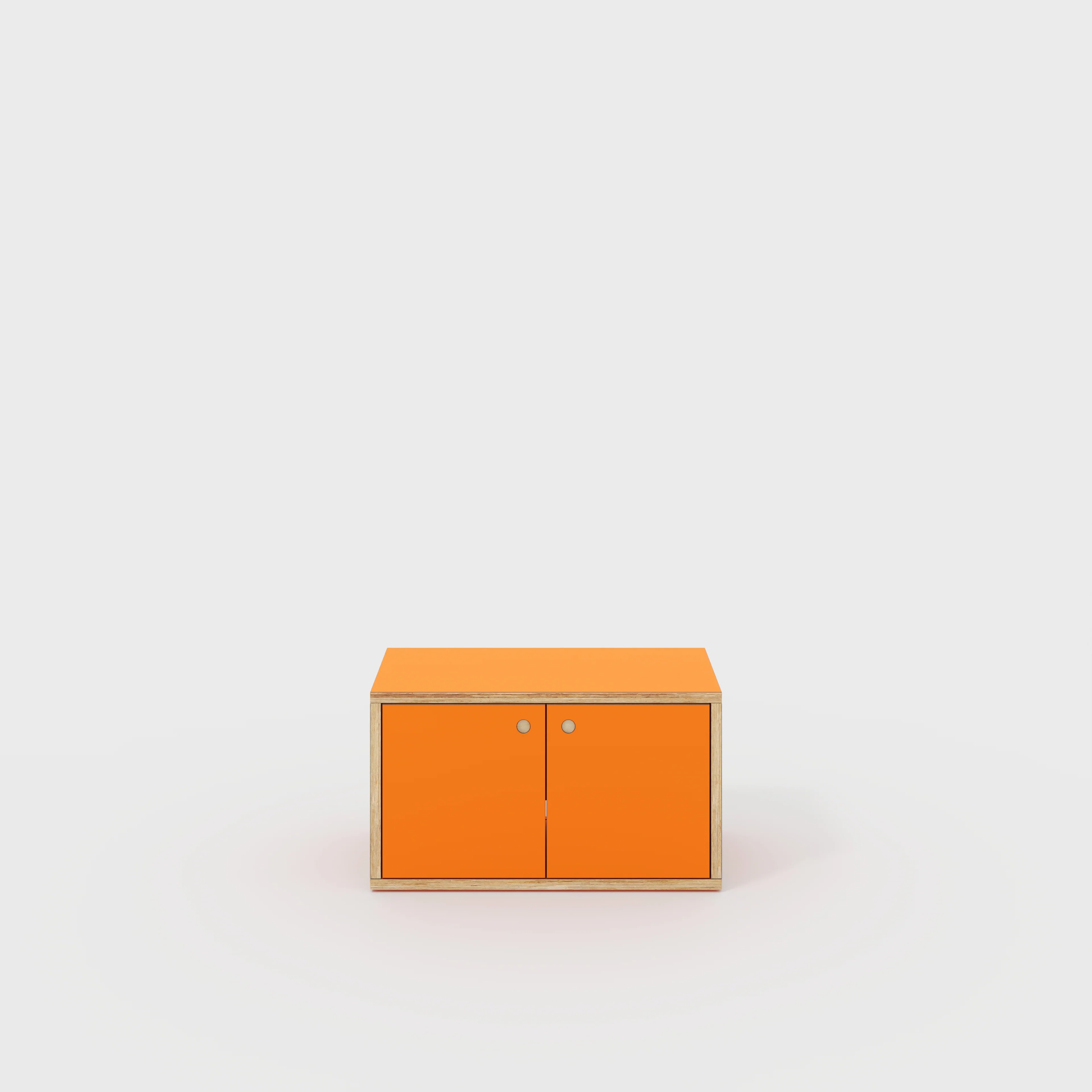 Plywood Storage with Doors - Formica Levante Orange - 800(w) x 400(d) x 450(h)