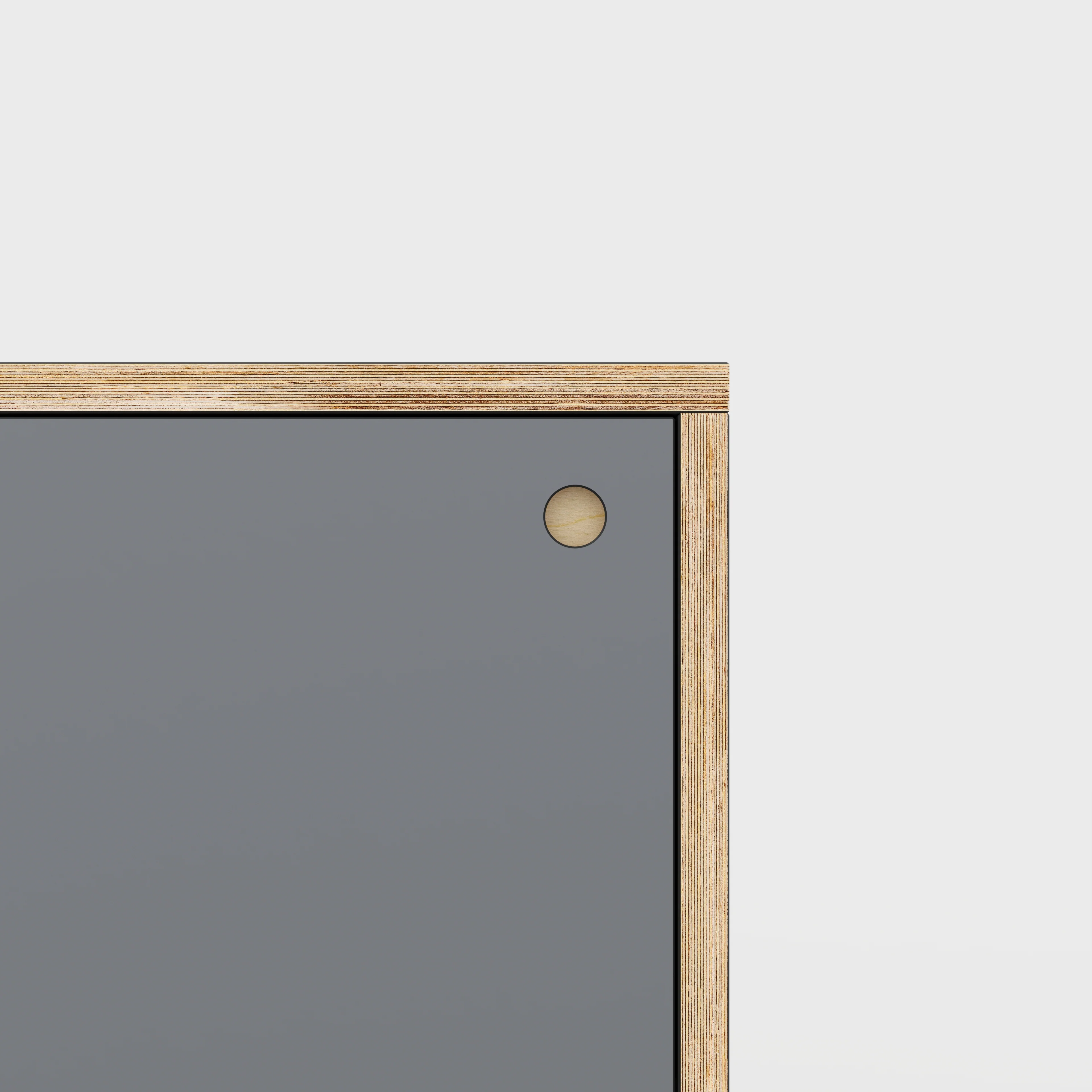 Plywood Storage with Doors - Formica Tornado Grey - 400(w) x 400(d) x 450(h) - Image 3