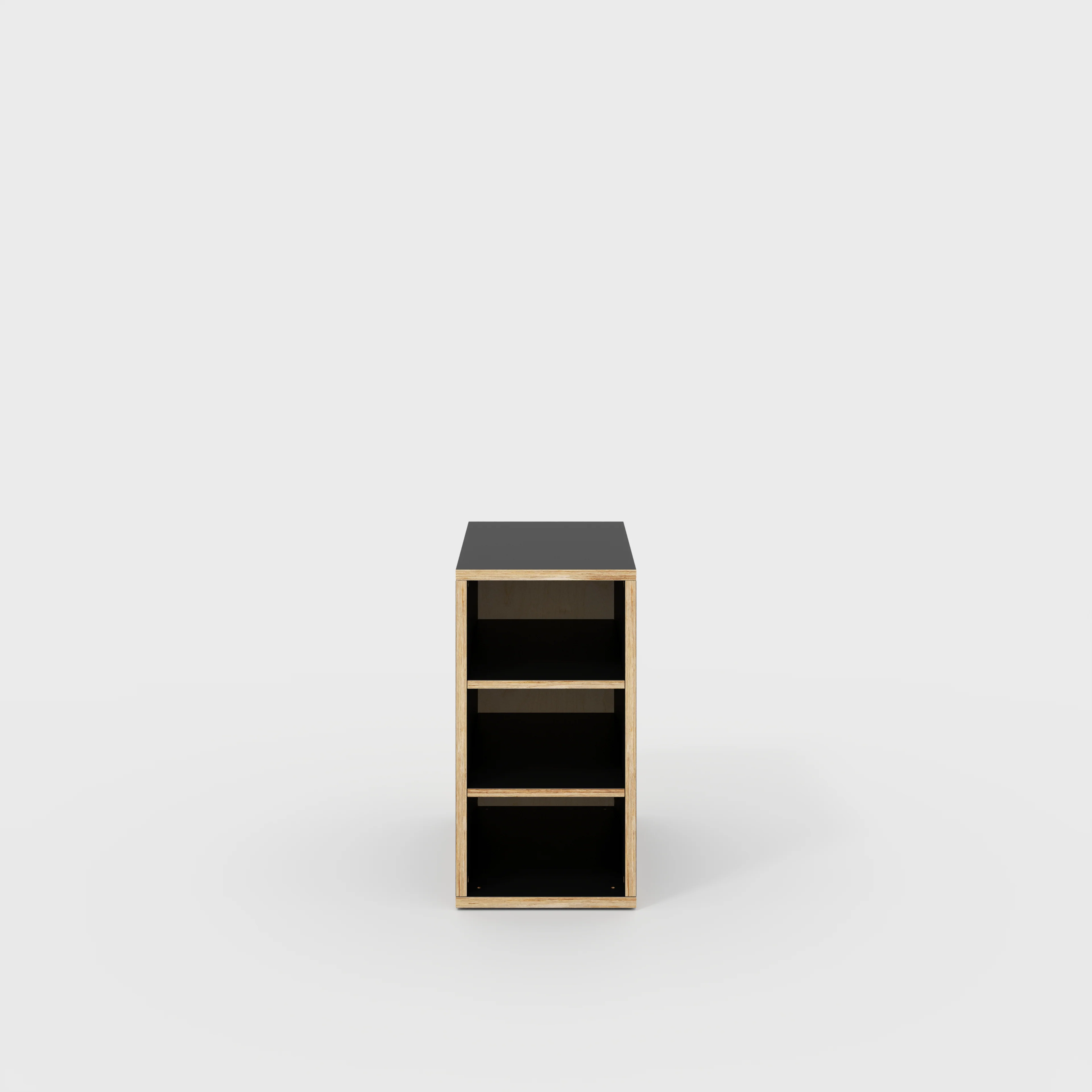 Plywood Storage with Shelves - Formica Diamond Black - 400(w) x 600(d) x 750(h)