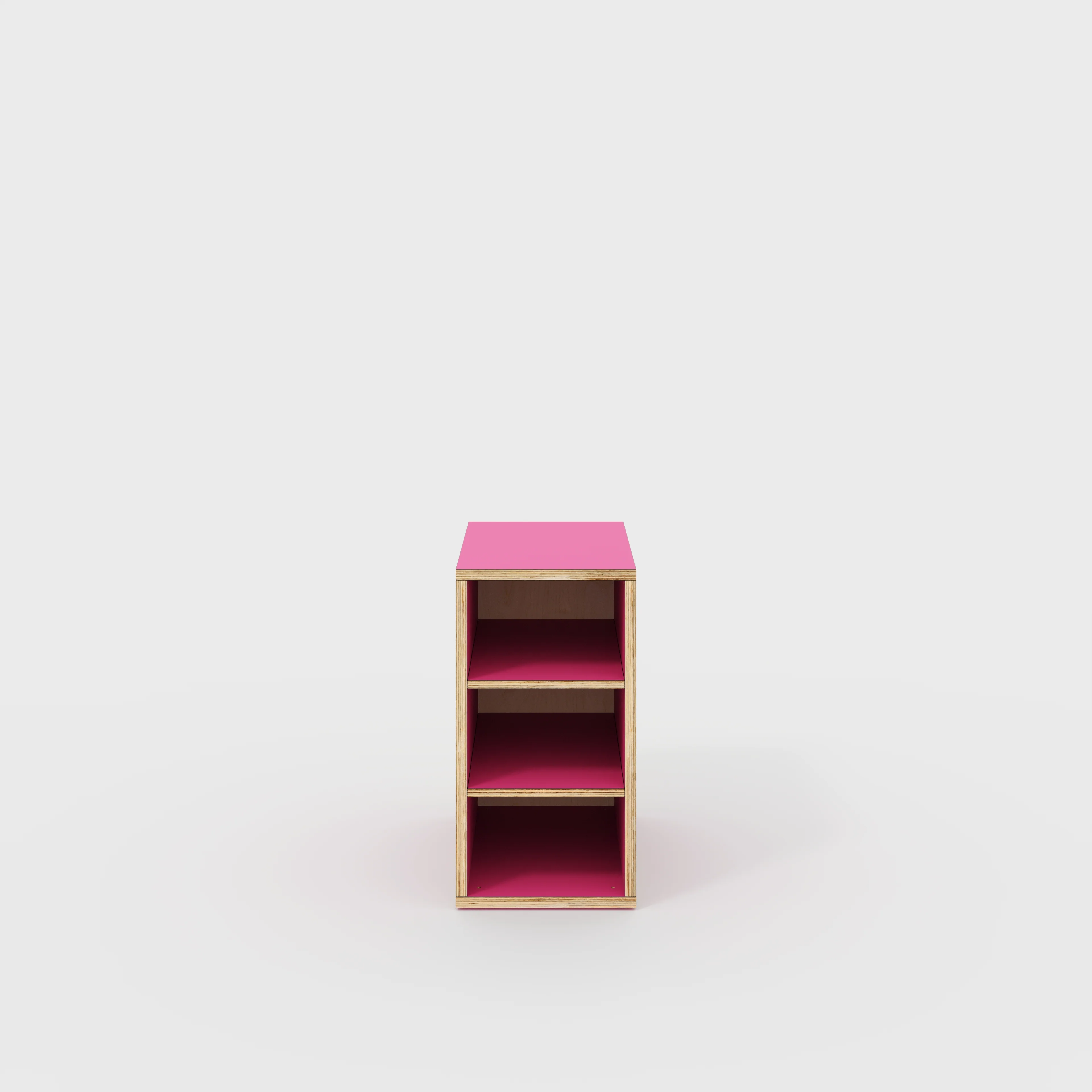 Plywood Storage with Shelves - Formica Juicy Pink - 400(w) x 600(d) x 750(h)