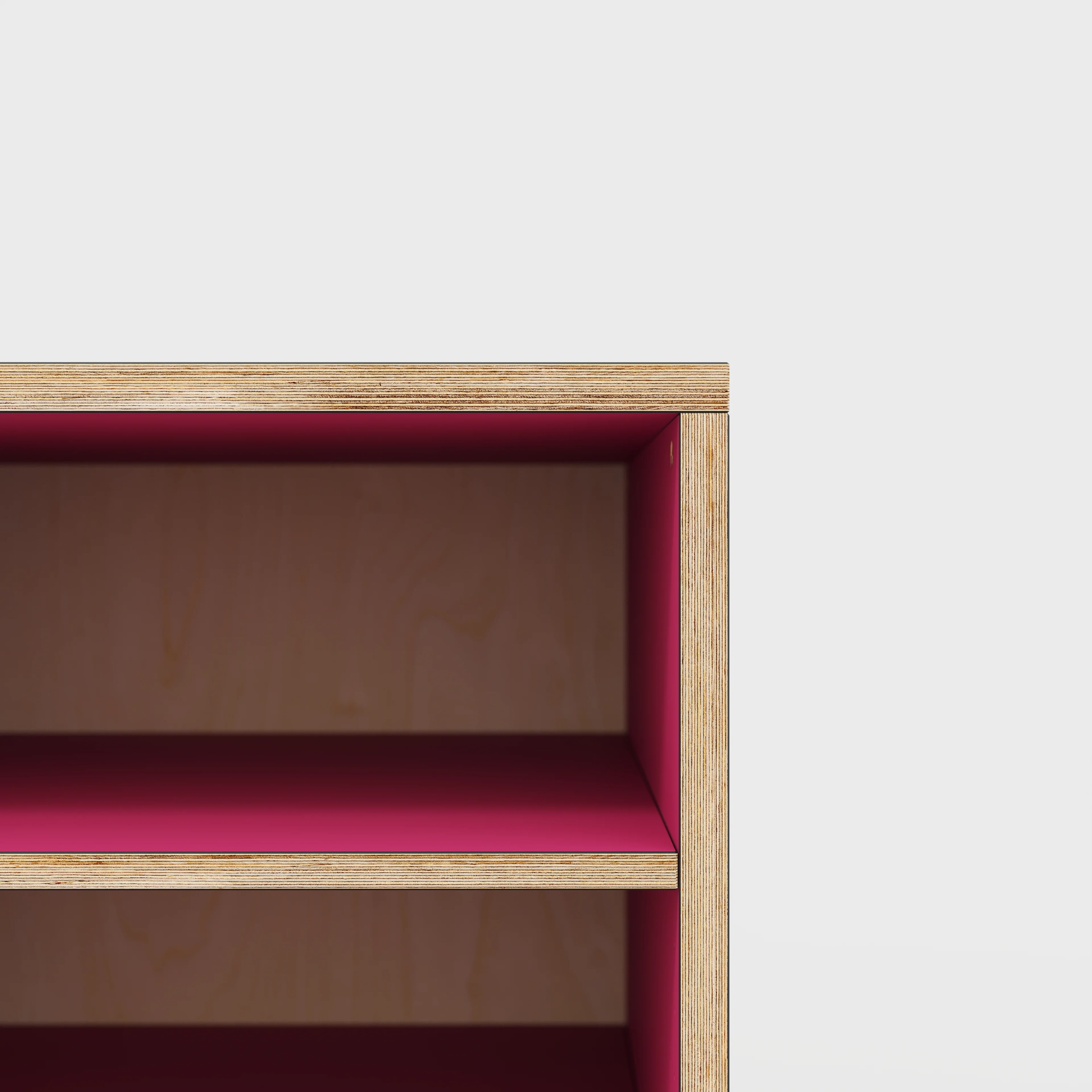 Plywood Storage with Shelves - Formica Juicy Pink - 800(w) x 600(d) x 750(h) - Image 3