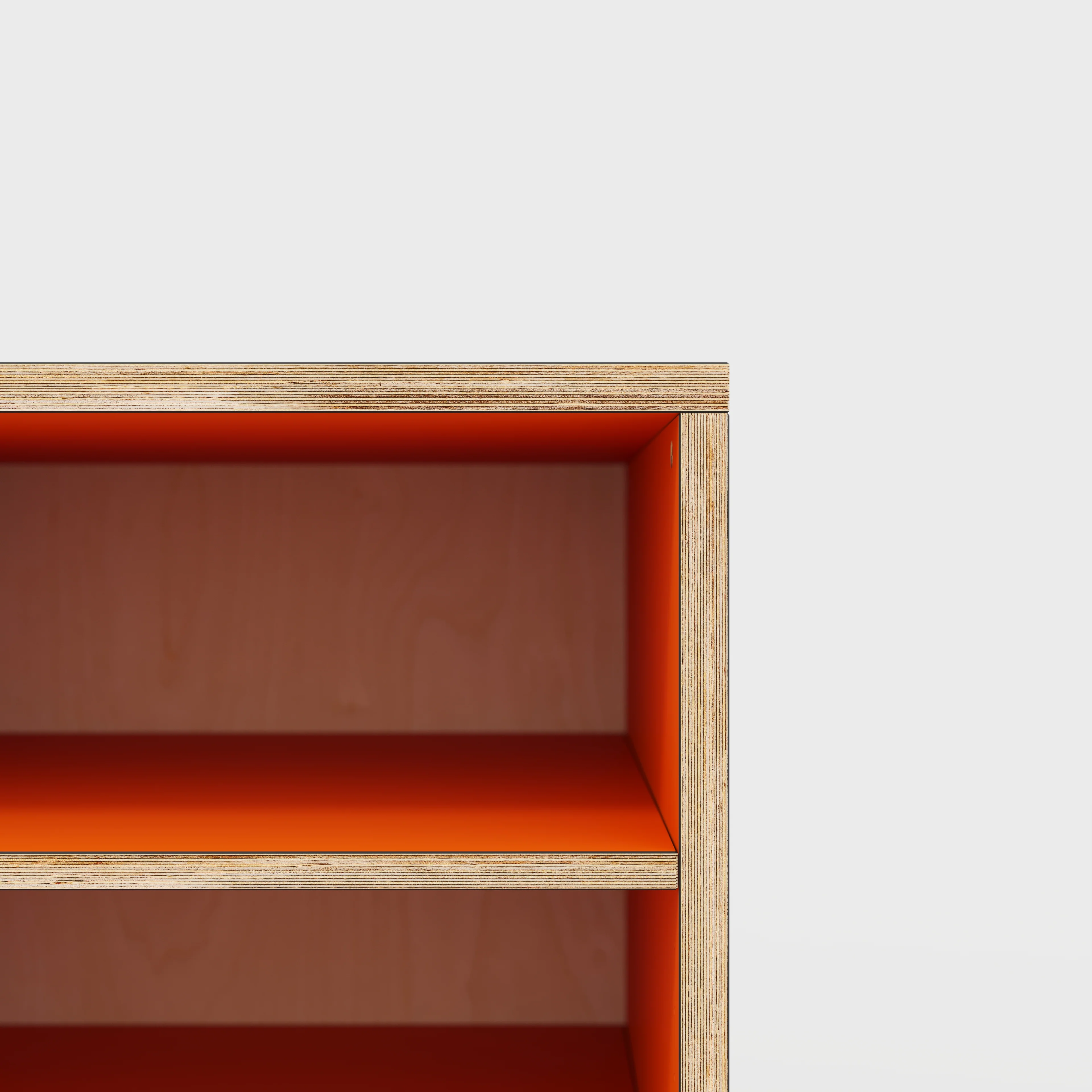 Plywood Storage with Shelves - Formica Levante Orange - 800(w) x 600(d) x 750(h) - Image 3