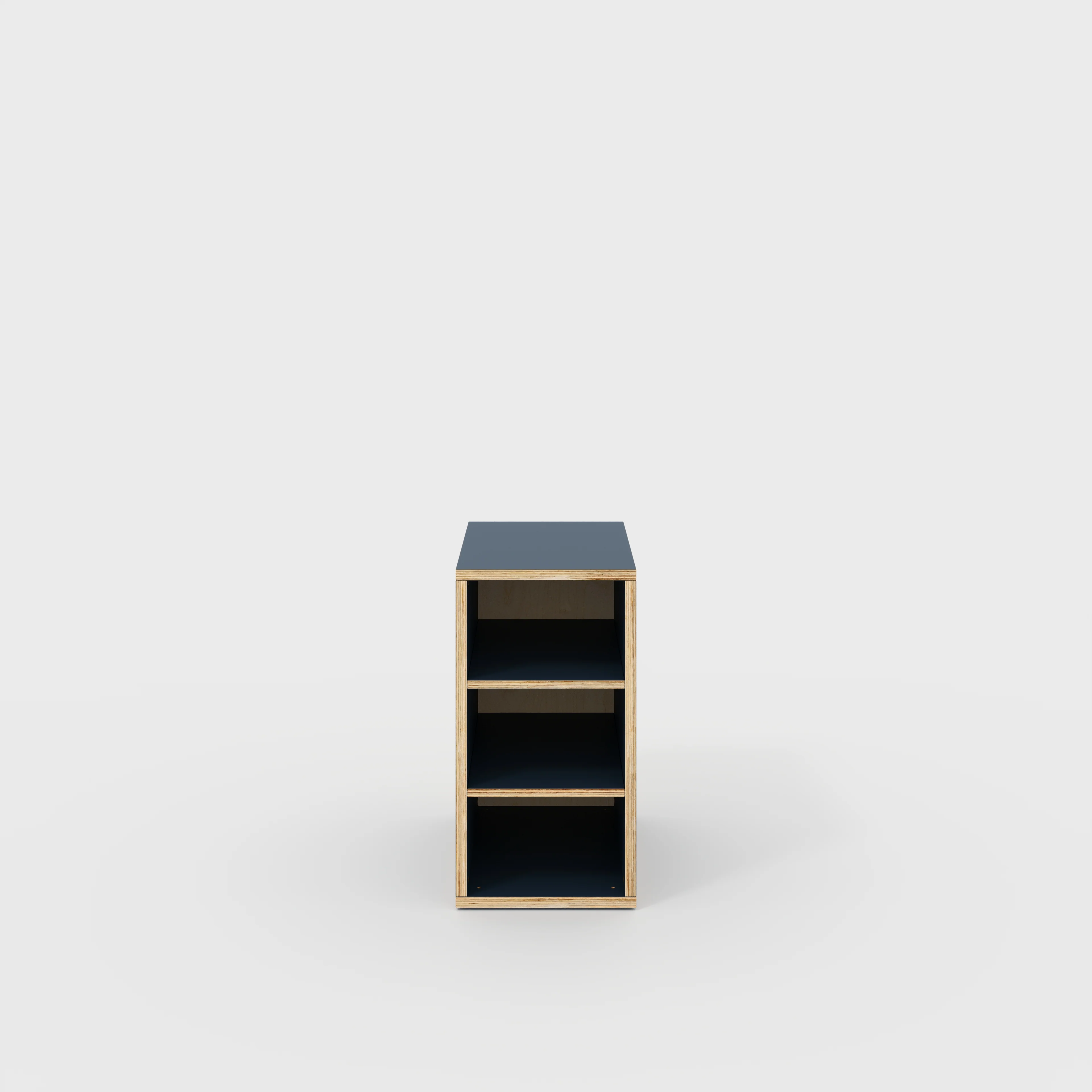 Plywood Storage with Shelves - Formica Night Sea Blue - 400(w) x 600(d) x 750(h)