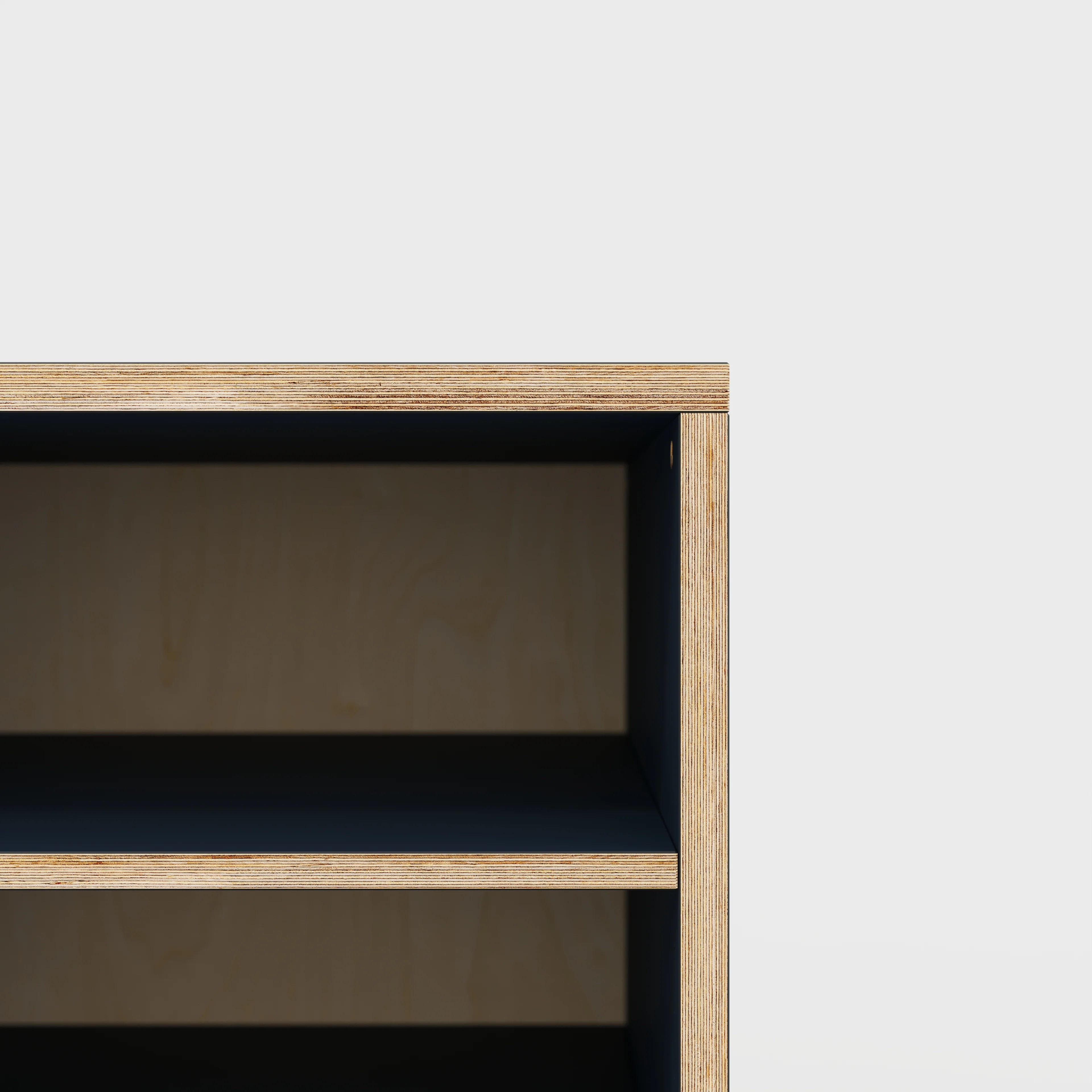 Plywood Storage with Shelves - Formica Night Sea Blue - 800(w) x 600(d) x 750(h) - Image 3